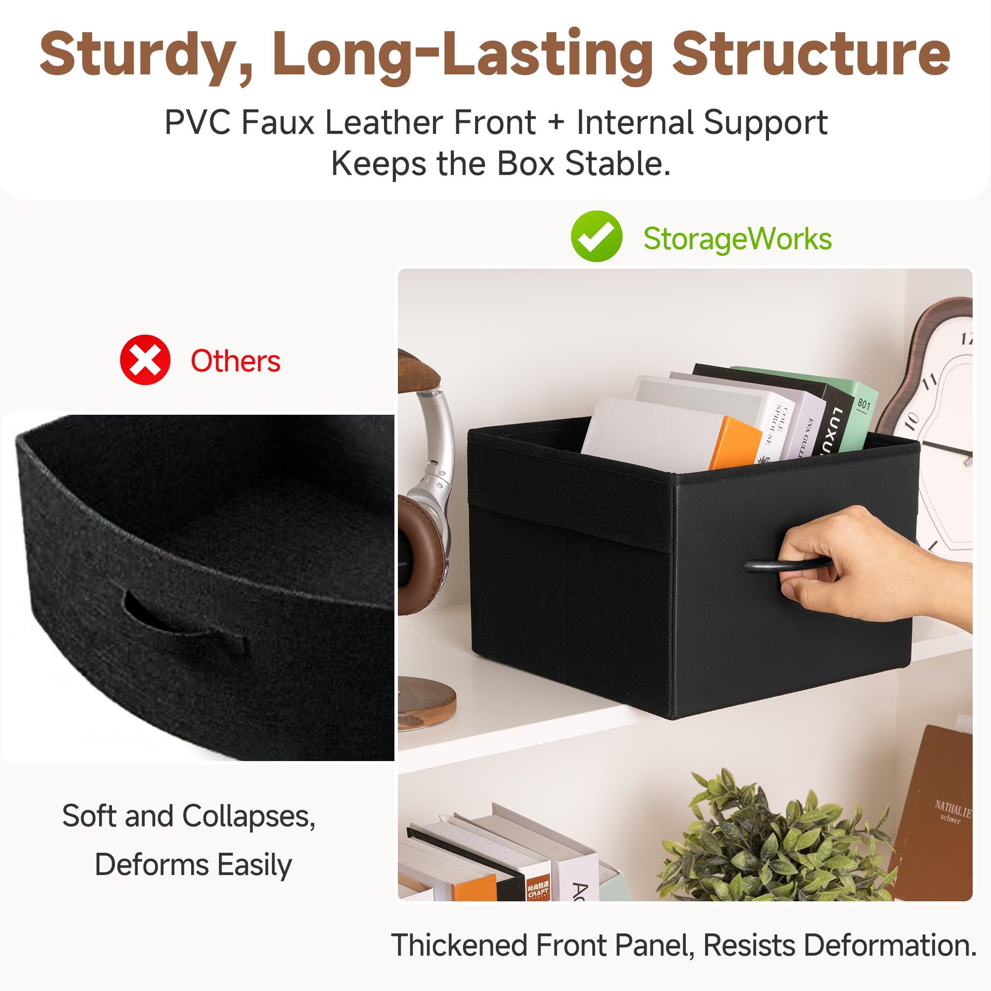 Black Storage Bins (4 Count)