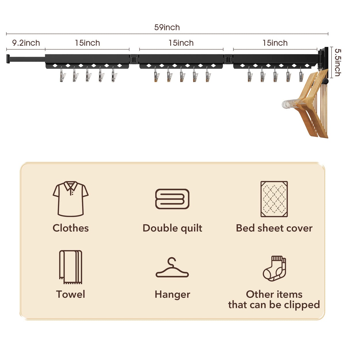 Wall Mounted Clothes Hanger