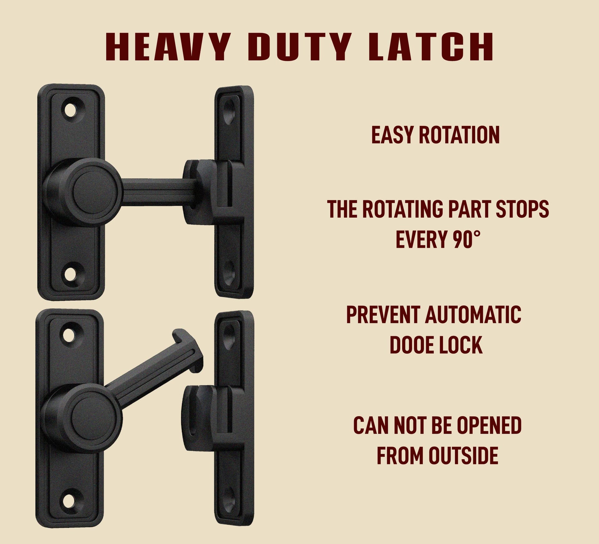 Barn Door Privacy Latch