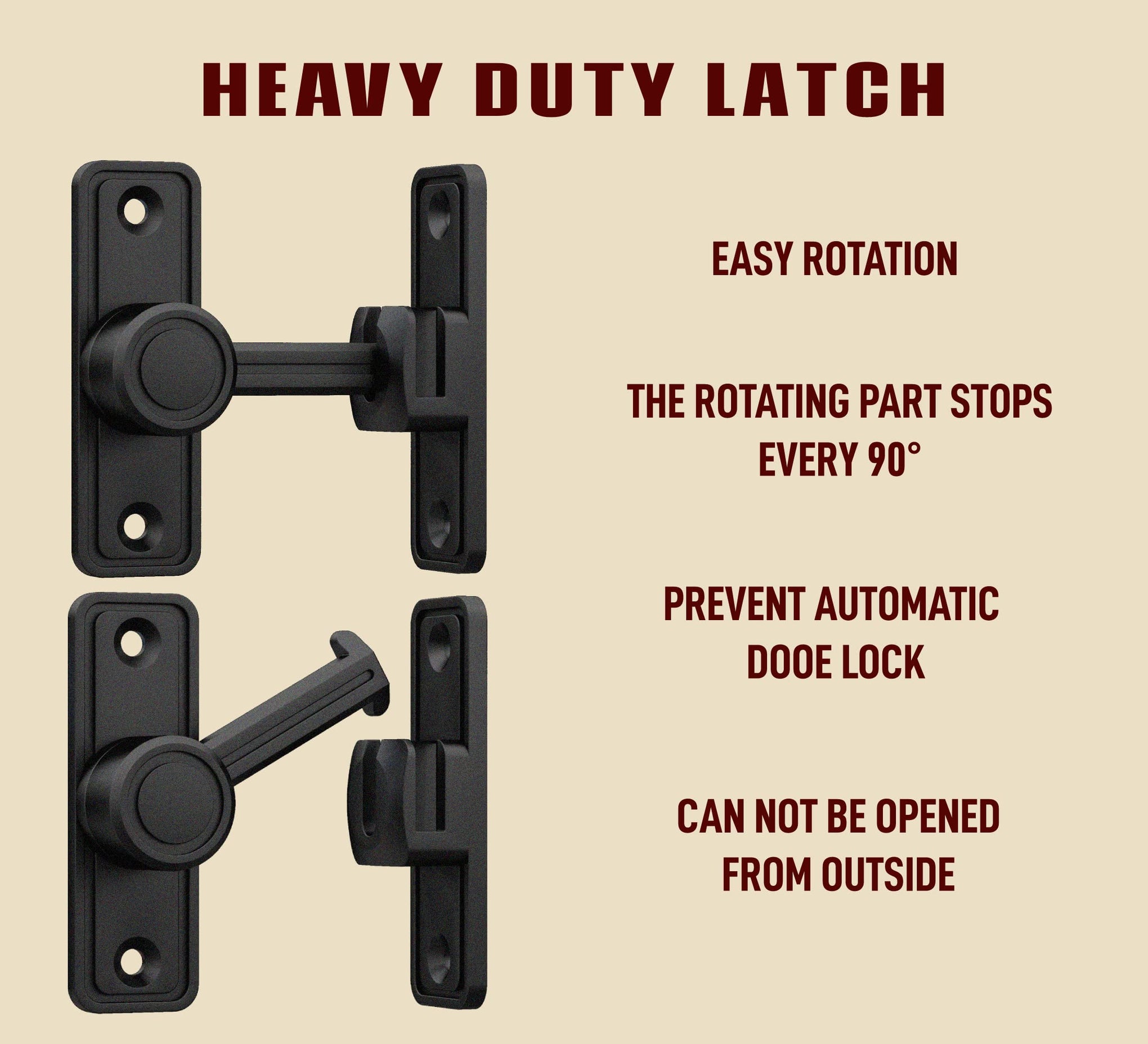 Barn Door Privacy Latch