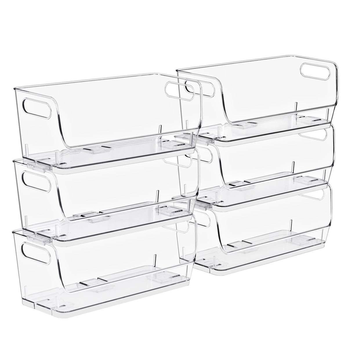 Stackable Storage Bins Open Front (6 Count)
