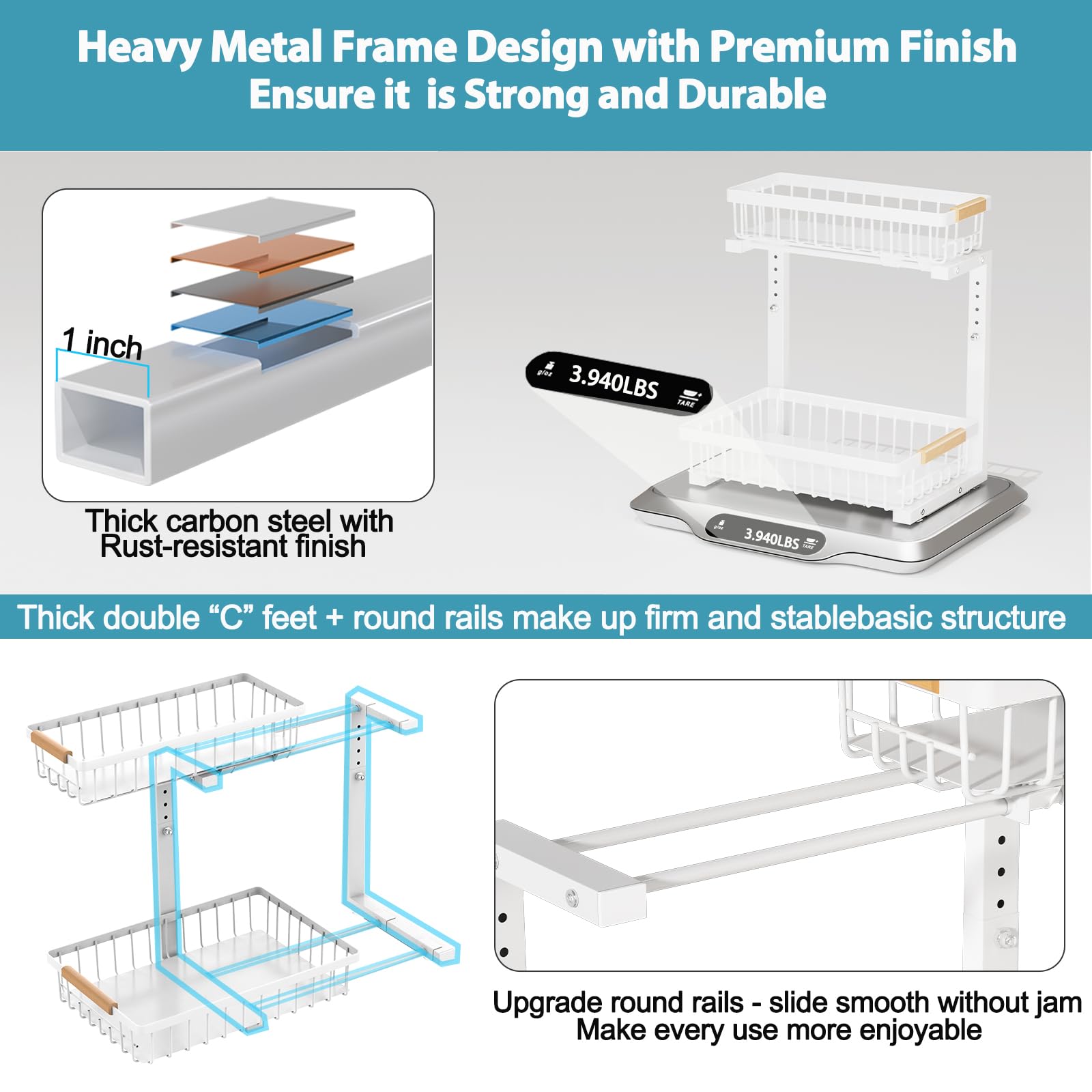 Under Sink Organizer 2 Pack (2 Count)