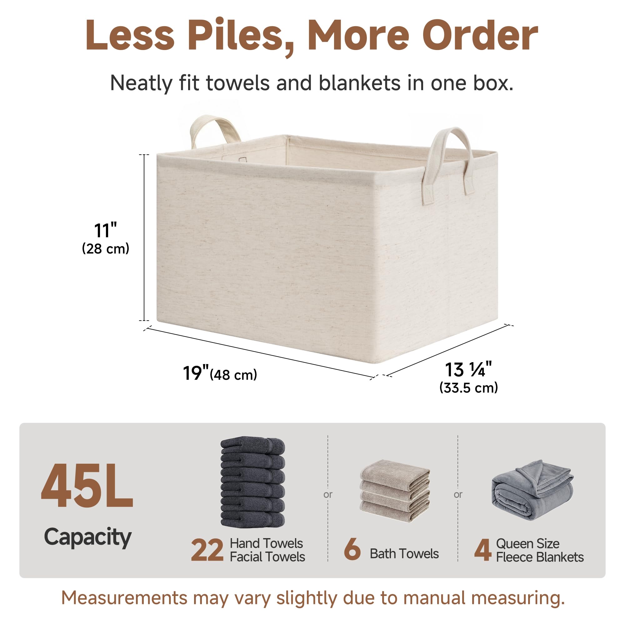 Linen Closet Storage Bins (2 Count)