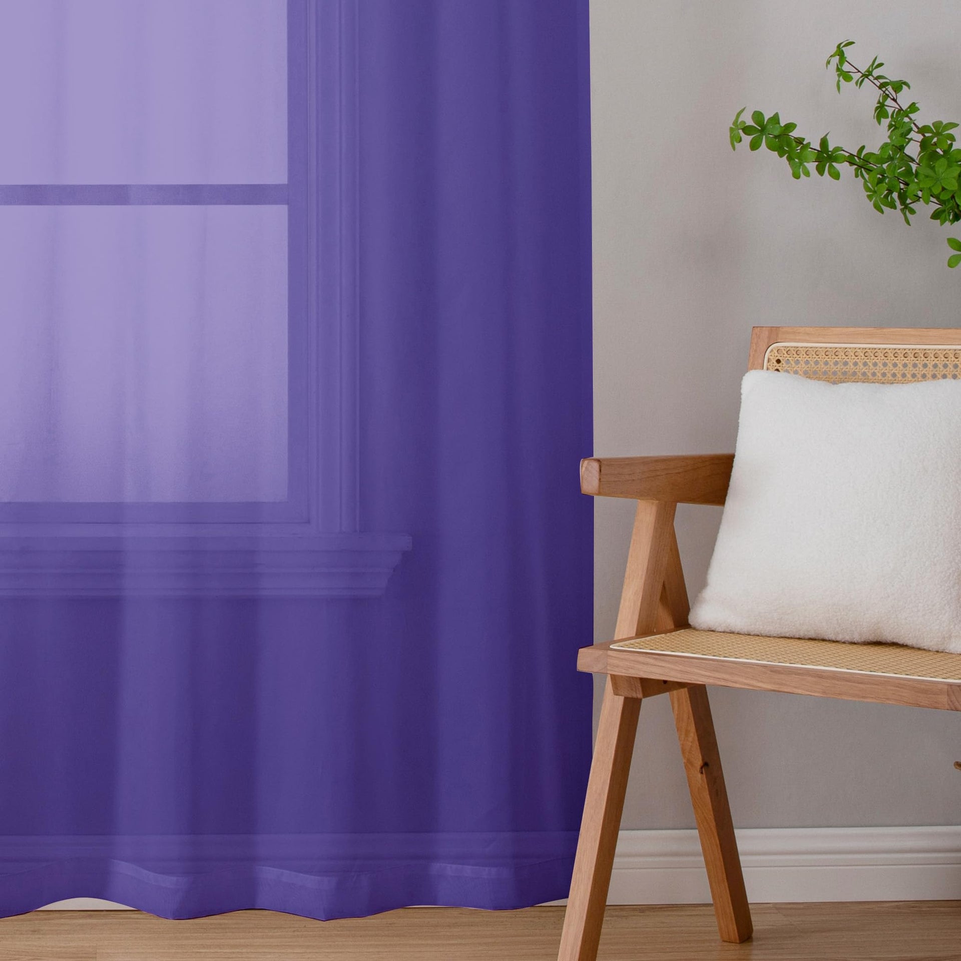 Purple Sheer Valances for Windows (2 Count)