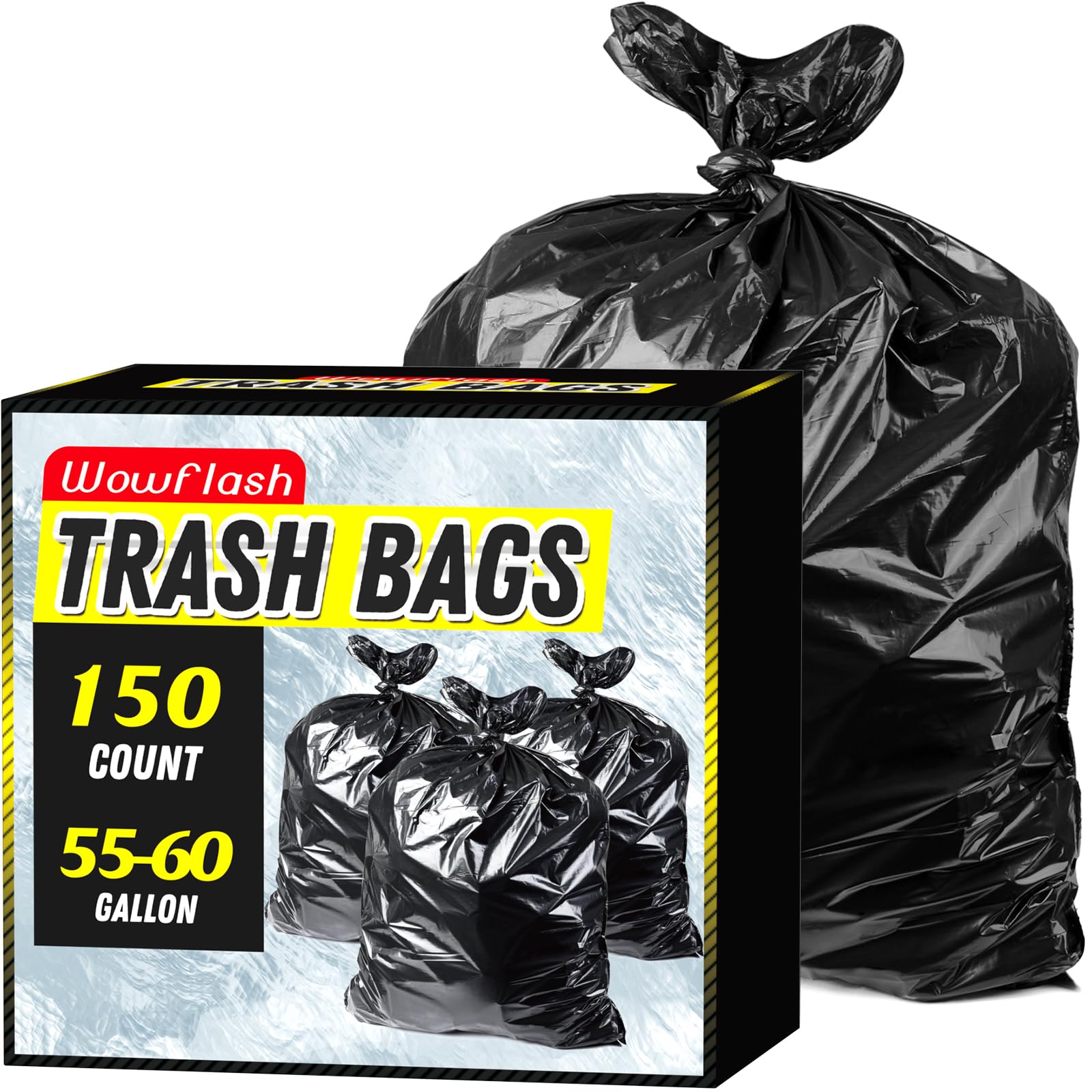150 Count 55 60 Gallon Trash Bags