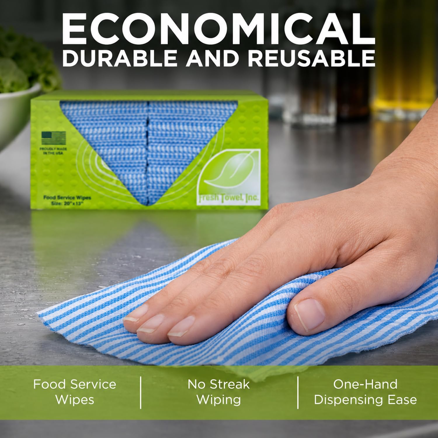 Fresh Towel Foodservice Reusable Paper Towels (200 Count)