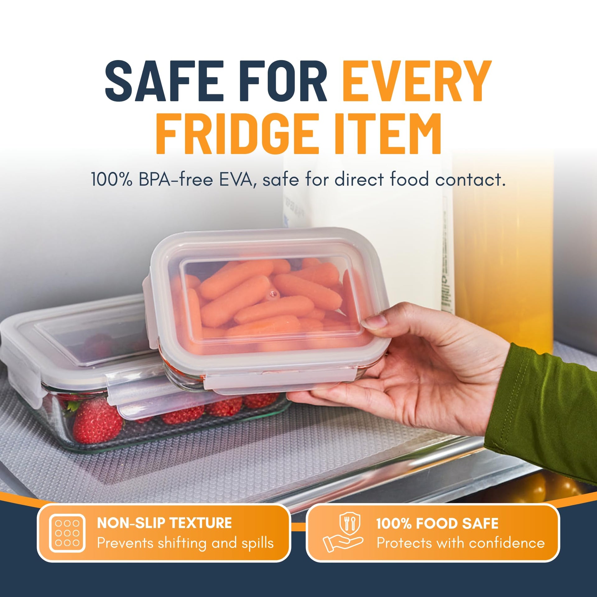 Refrigerator Liners for Shelves (11.2 Sq Ft)