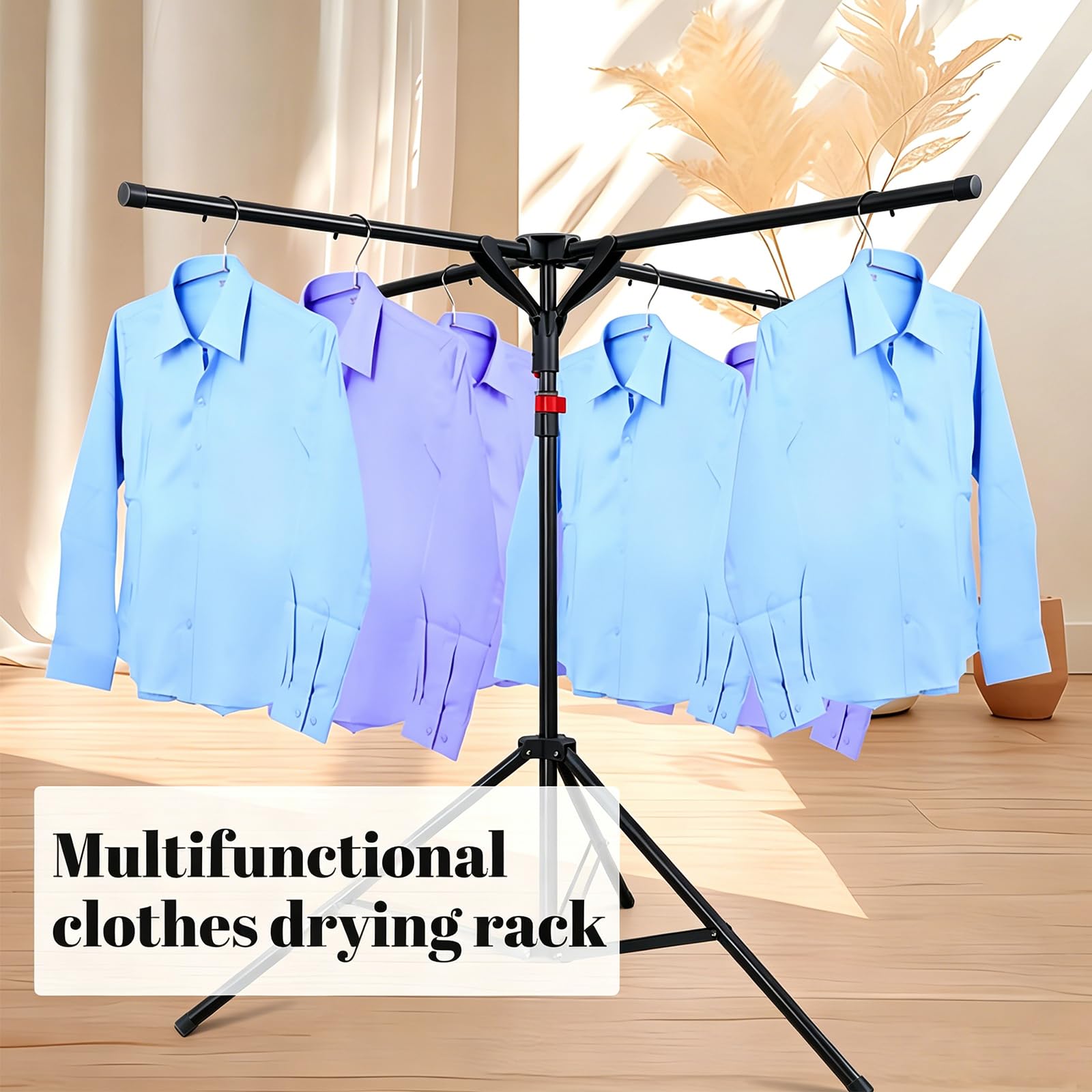 Black Clothes Drying Rack Tripod