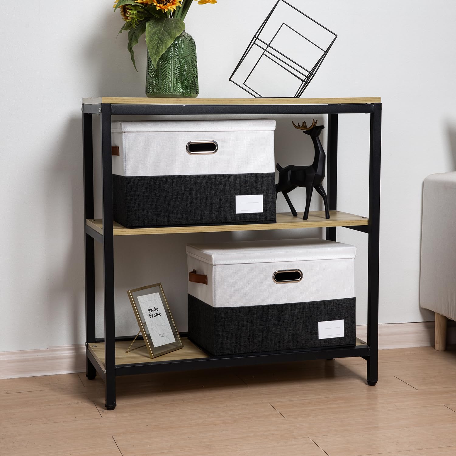 Foldable Storage Bins with Lids [3 (3 Count)