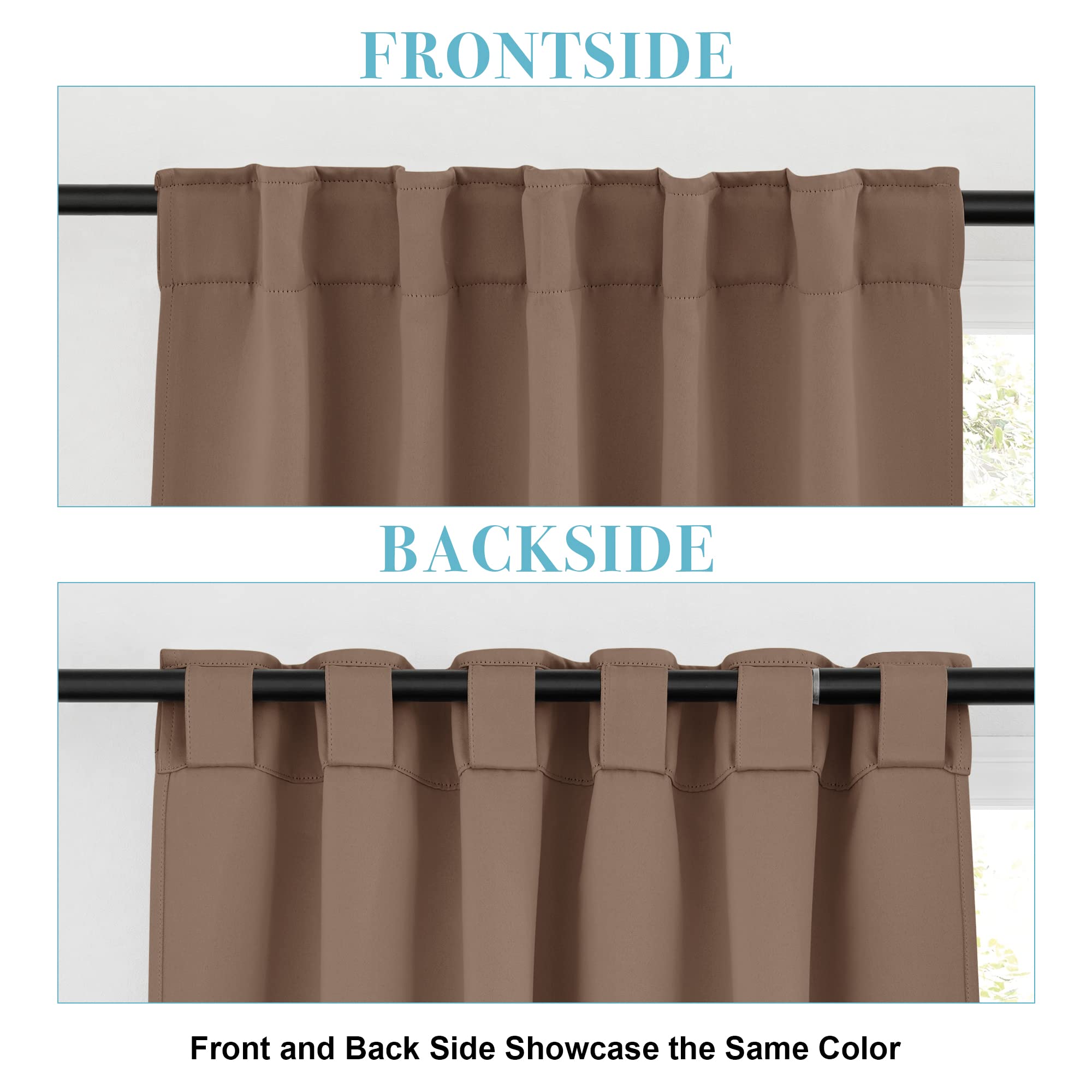 Blackout Curtains 72 inches Long for Bedroom (2 Count)