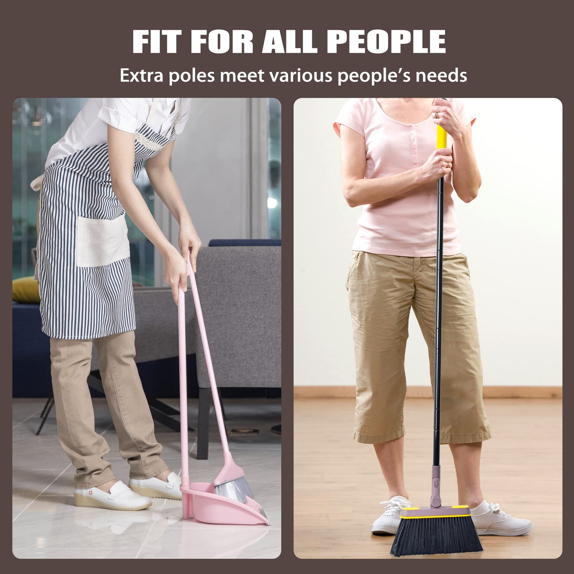 Broom with Dustpan Combo Set