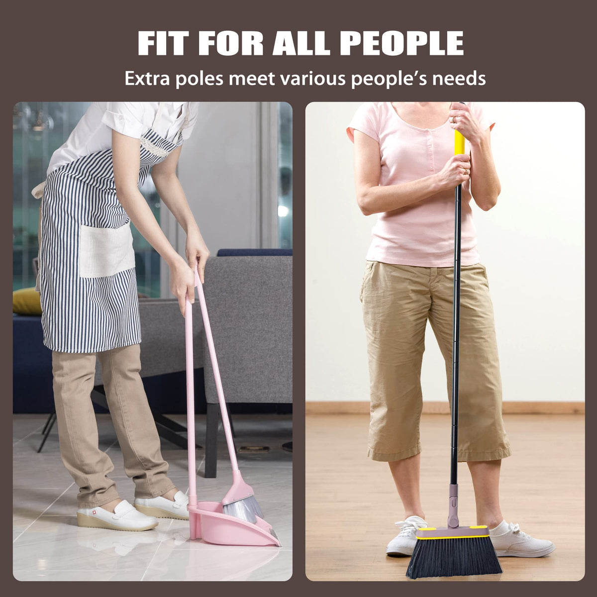 Broom with Dustpan Combo Set