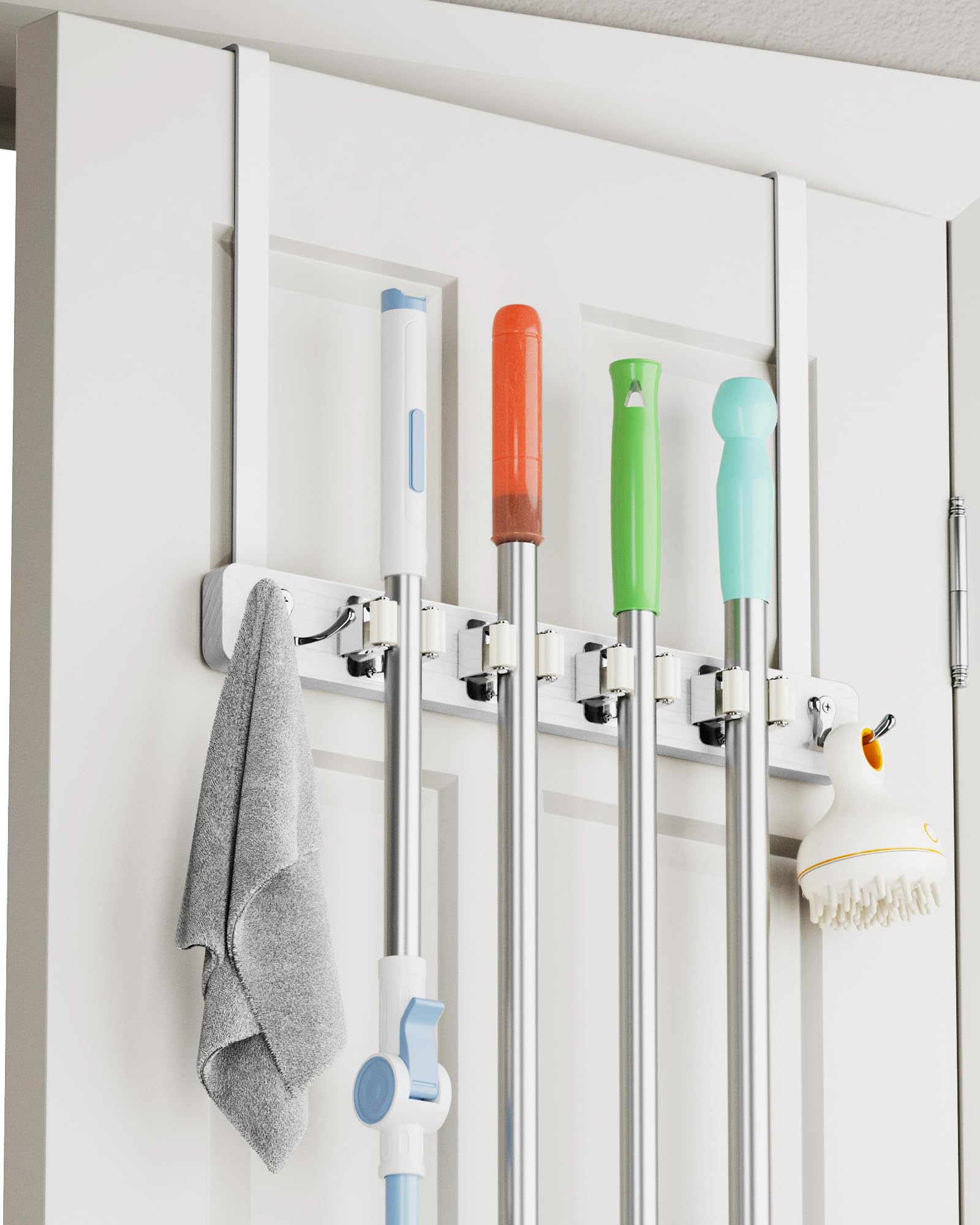 Over the Door Broom and Mop Holder