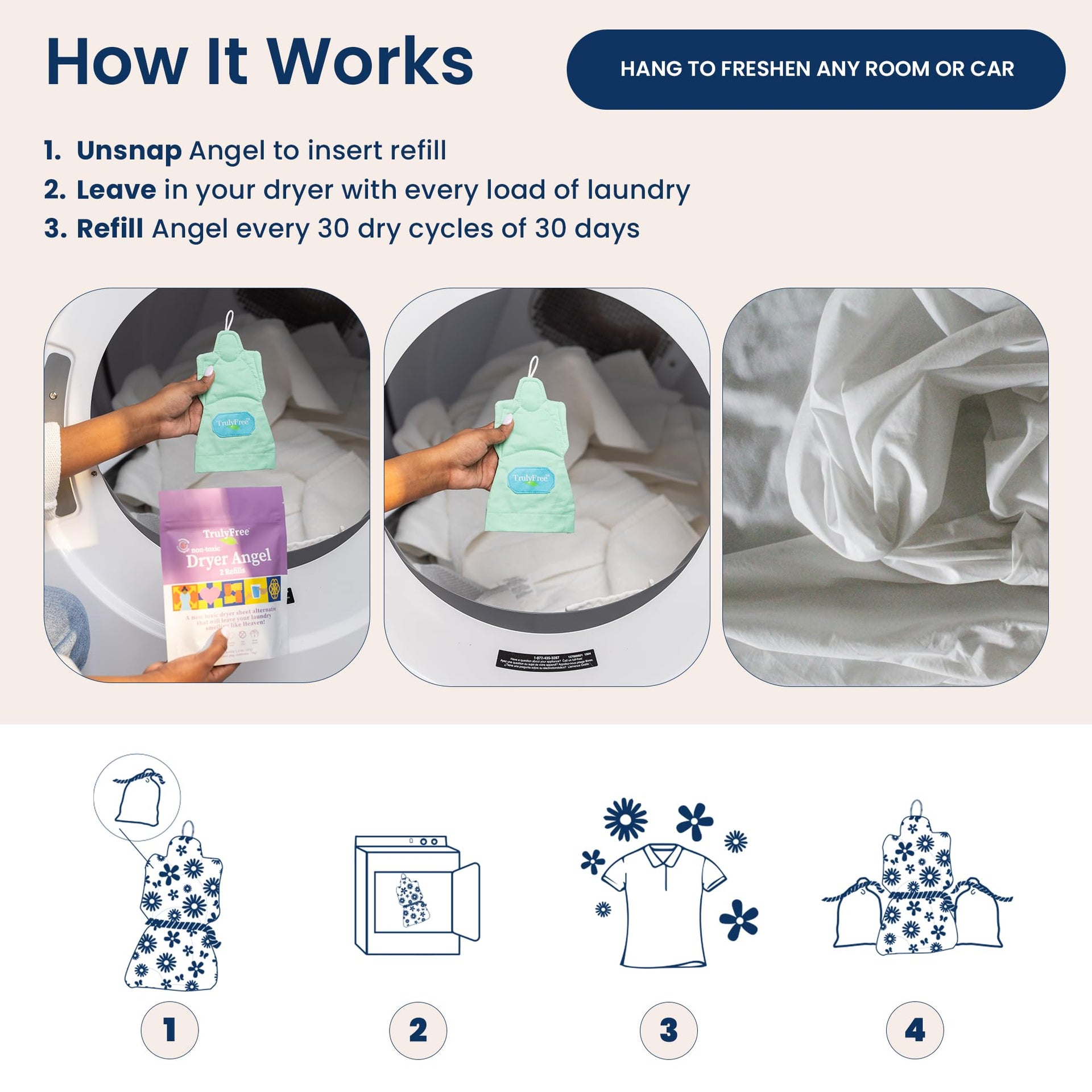 Dryer Angel Natural Dryer Sheet Alternative