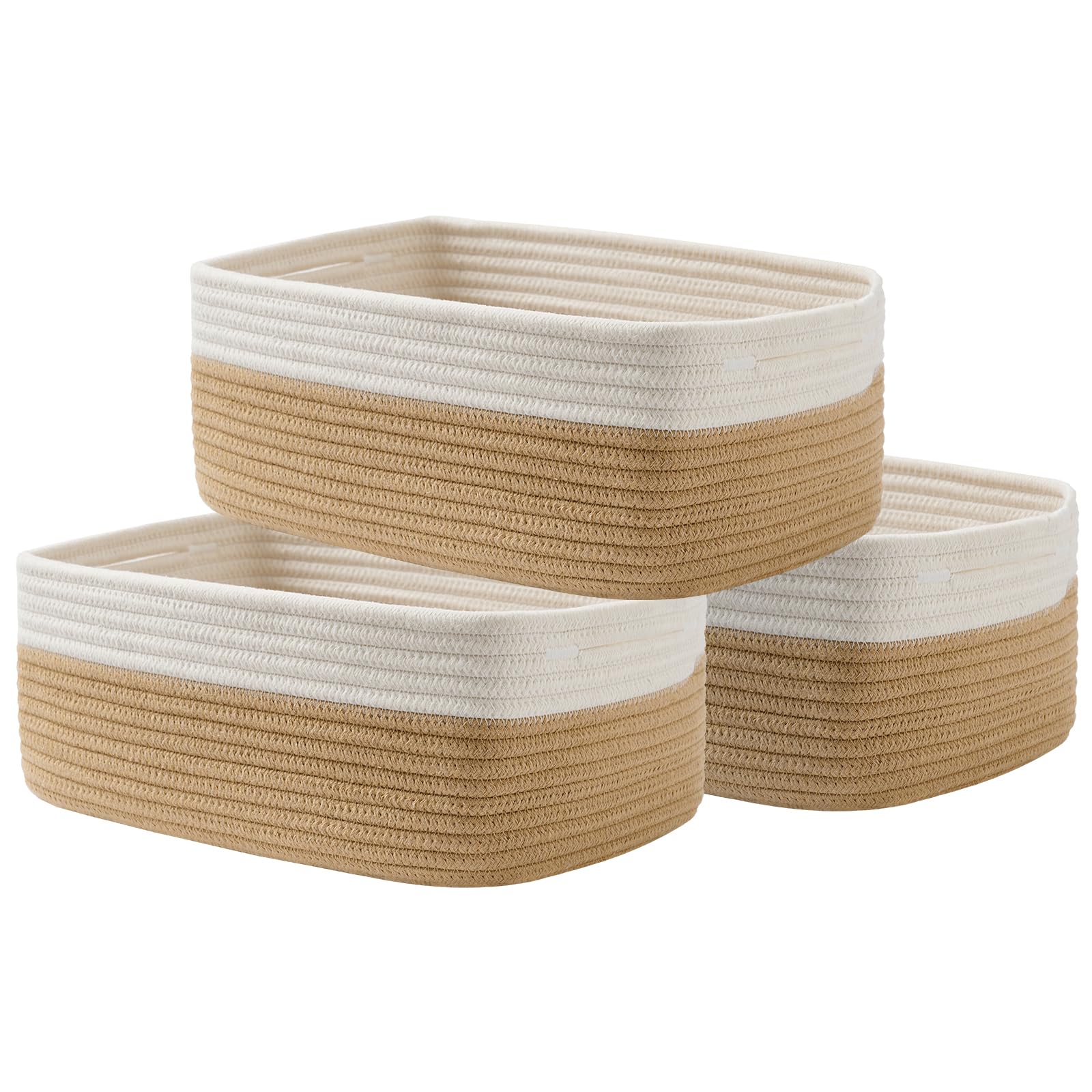 Small Woven Storage Basket for Organizing (3 Count)