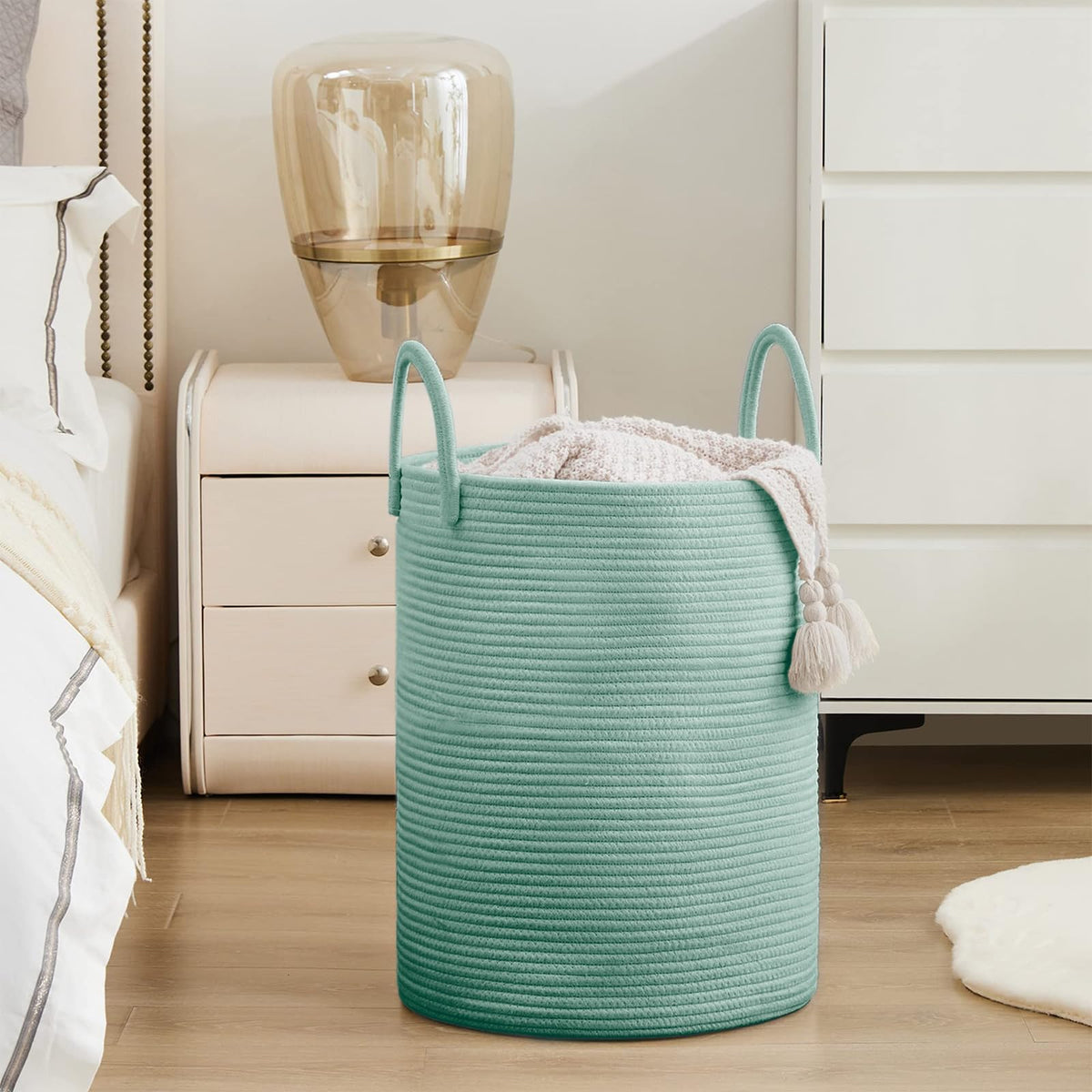 Cotton Rope Laundry Hamper Basket (1961.2133 Fl Oz) - ModHome Supplies