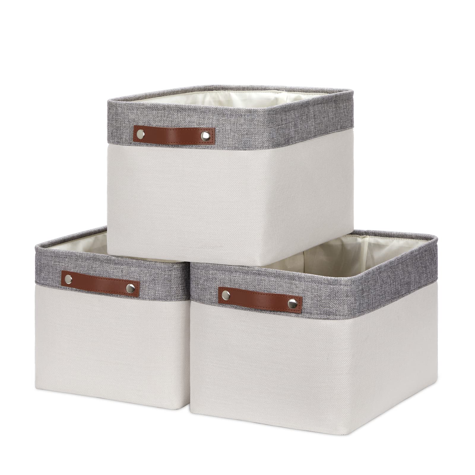 Large Storage Baskets for Shelves (3 Count)