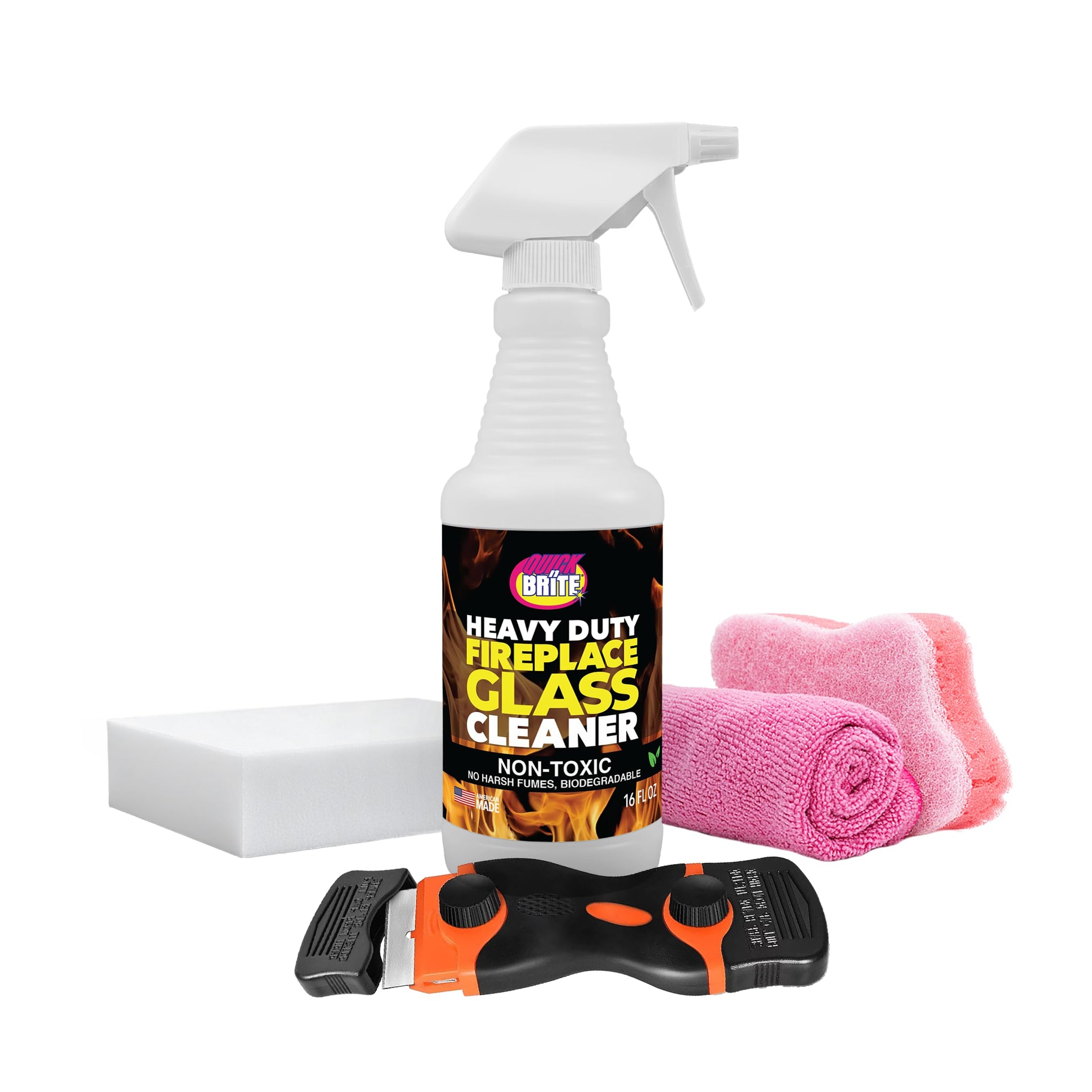 Fireplace Glass Cleaner Kit (16 Fl Oz)