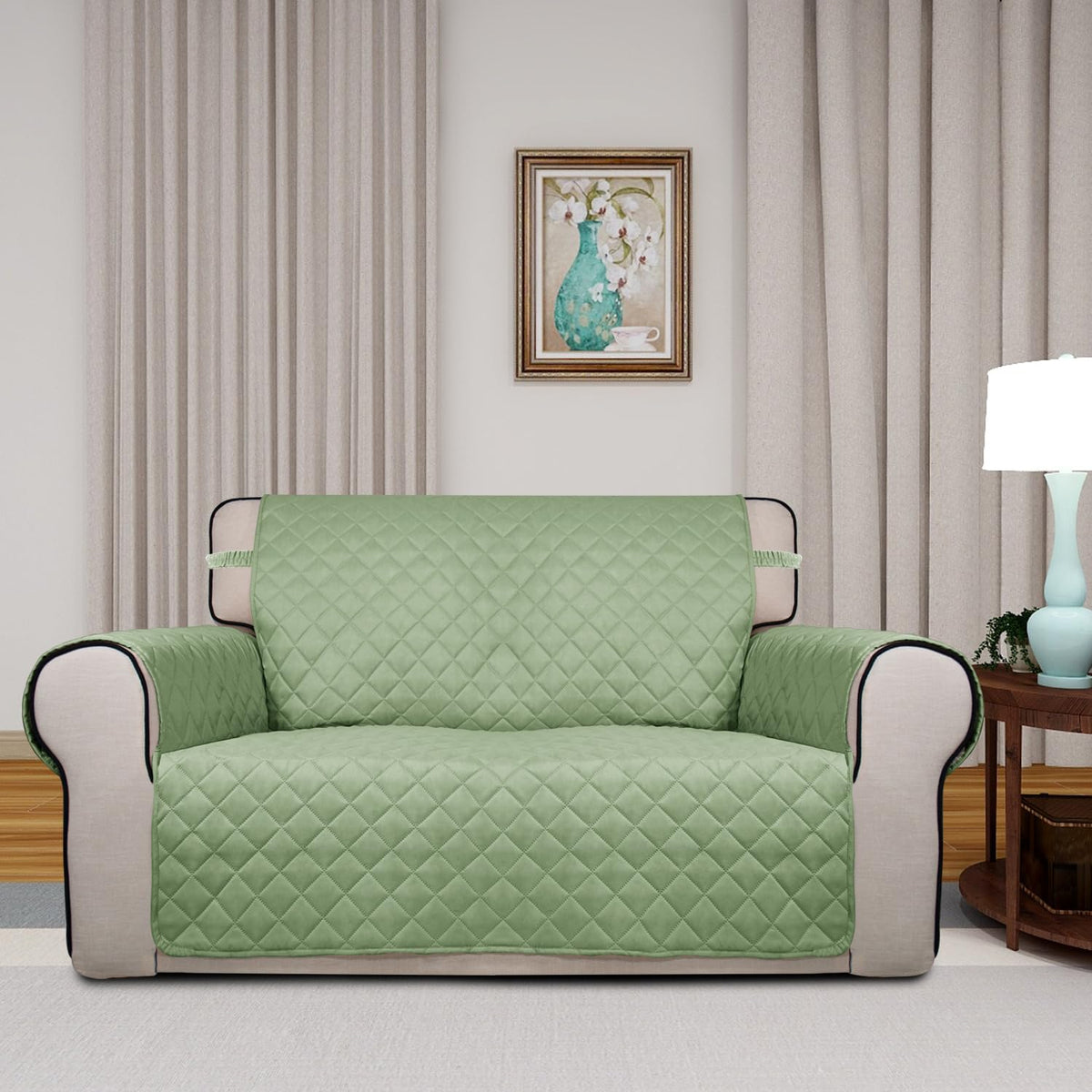 Reversible Quilted Couch Covers for Dogs Loveseat Sofa Cover 46.5”