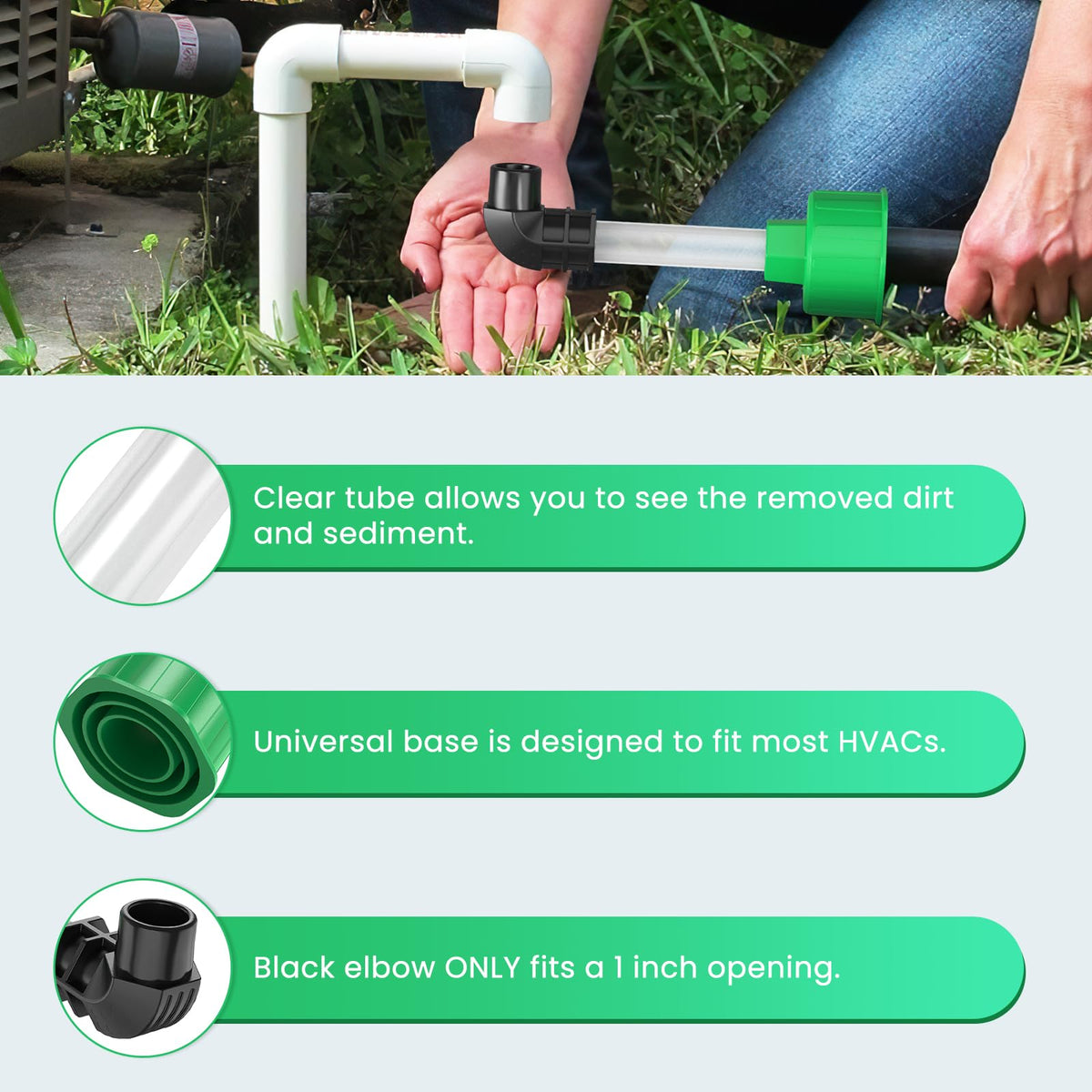 AC Drain Line Unclogger Adapter