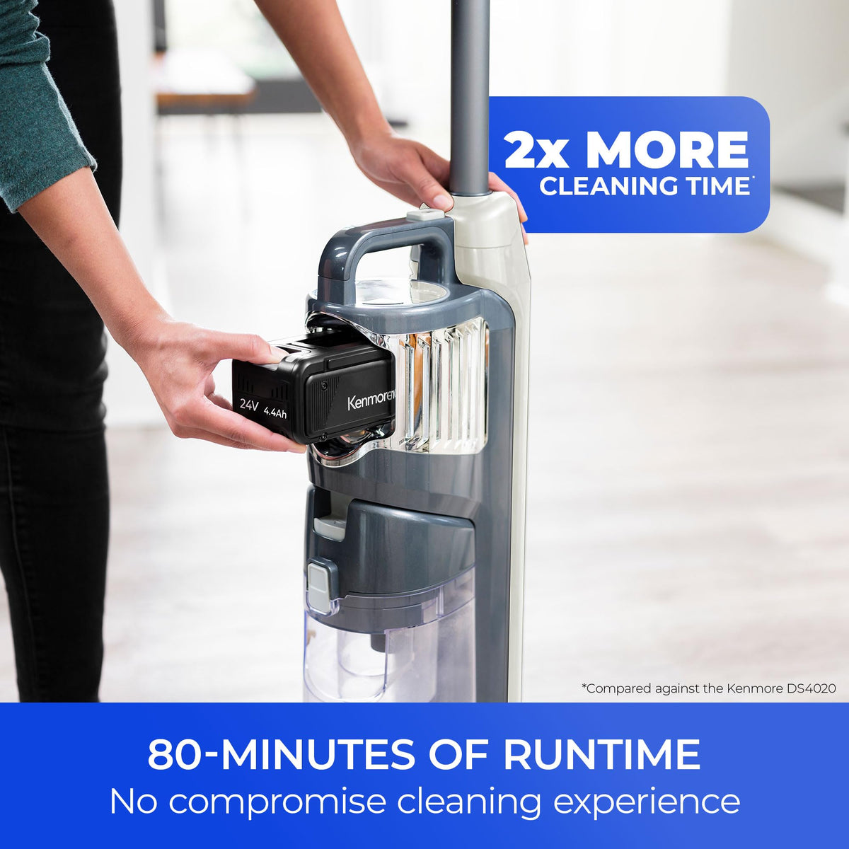 Litening 24V Cordless Upright Vacuum with Hair Eliminator Nozzle