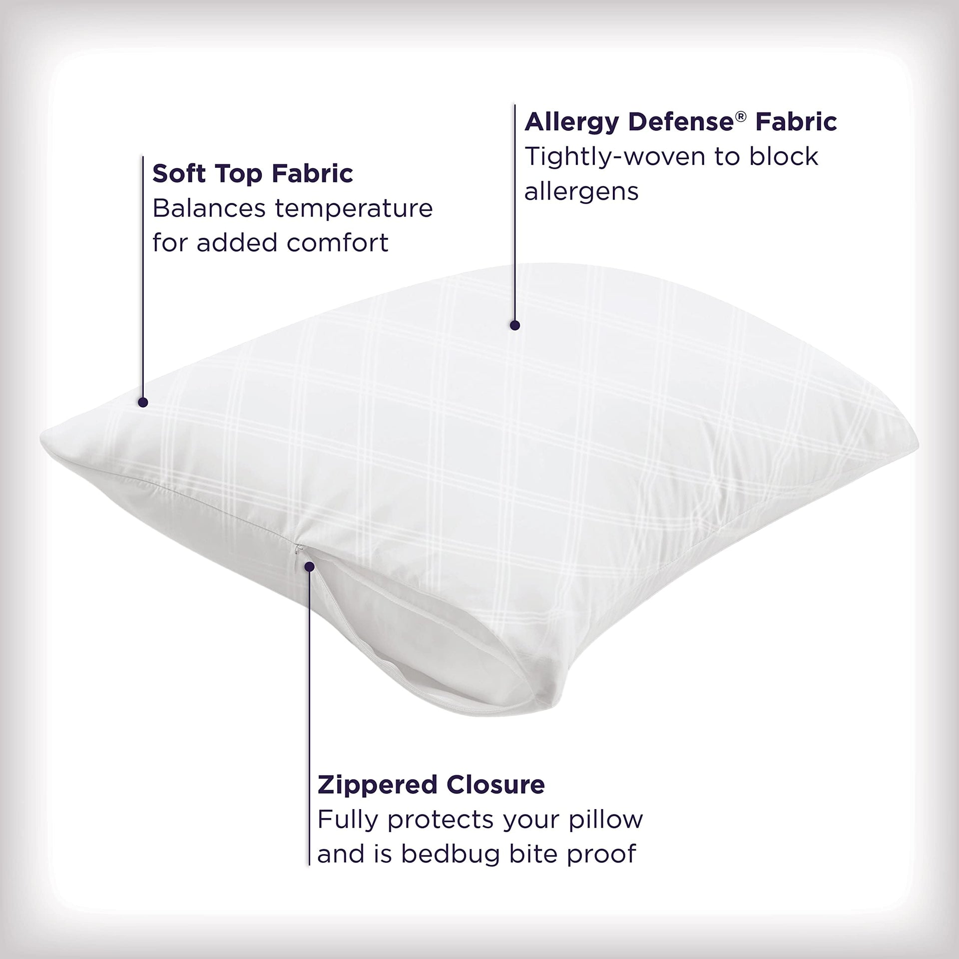 Set of 4 King AllerEase Pillow Protectors (4 Count)