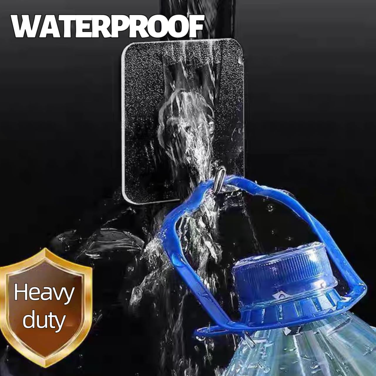 Adhesive Wall Hooks Heavy Duty 50LB Clear Hook 24 Pack for Hanging (24 Count)