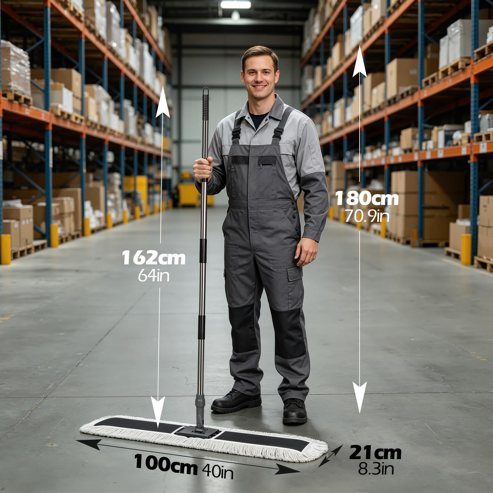 40" Commercial Dust Mop for Floor Cleaning