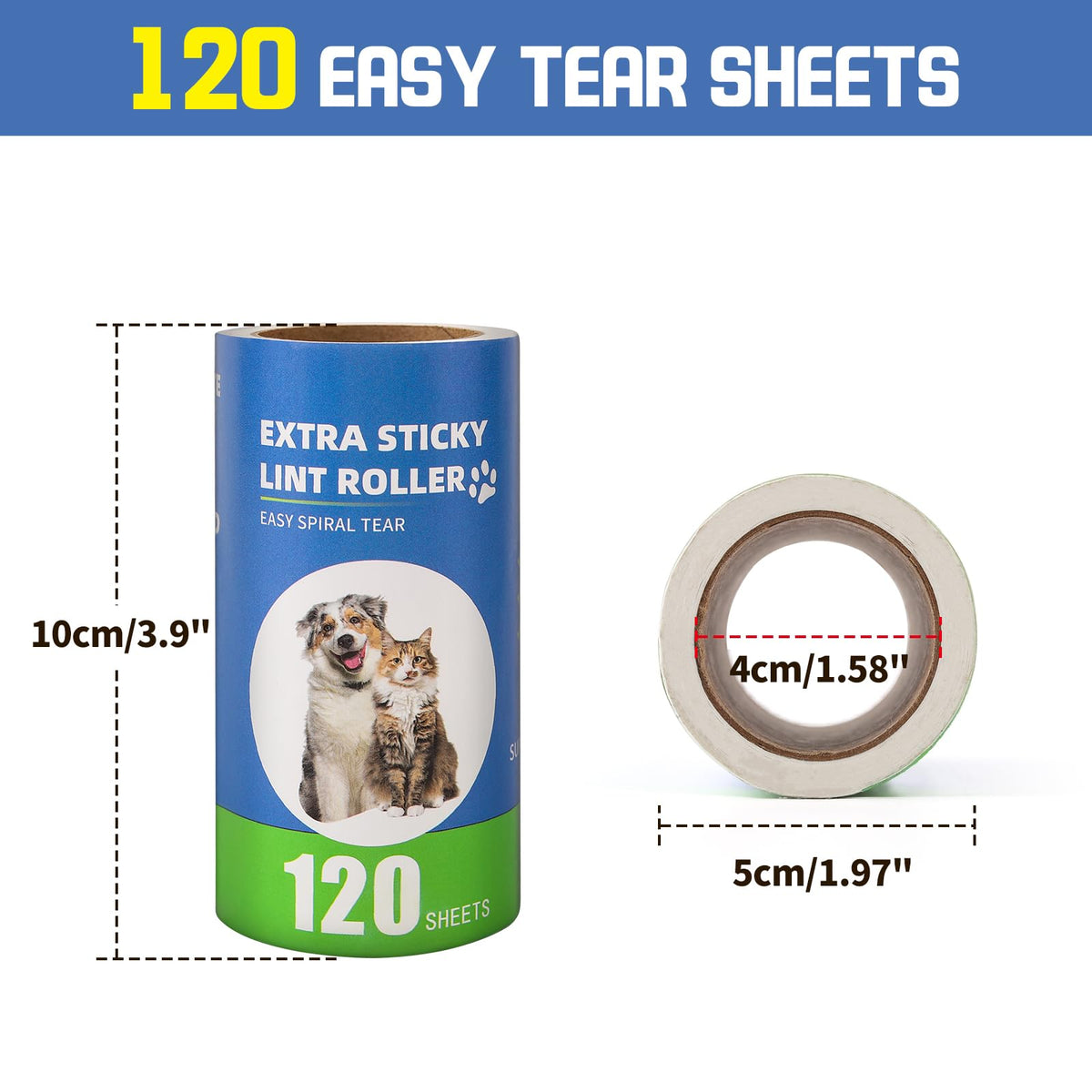 Lint Roller Refills 6 Pack (6 Count)