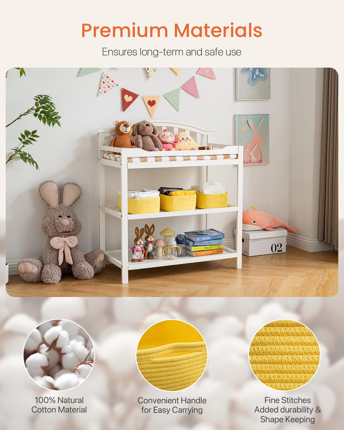 Small Woven Storage Basket for Organizing (3 Count)