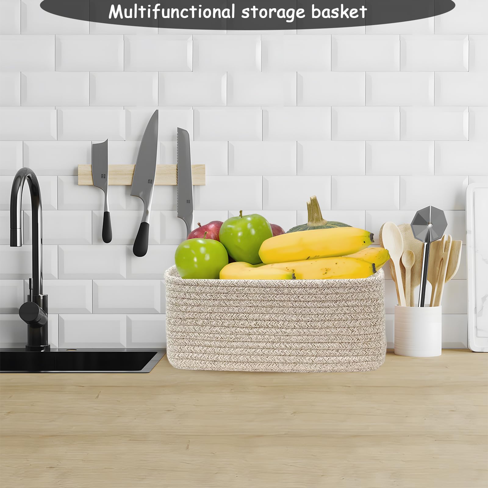 COMFY HOMI 11.5"x7.5"x4.7" Storage Baskets for Organizing (3 Count)