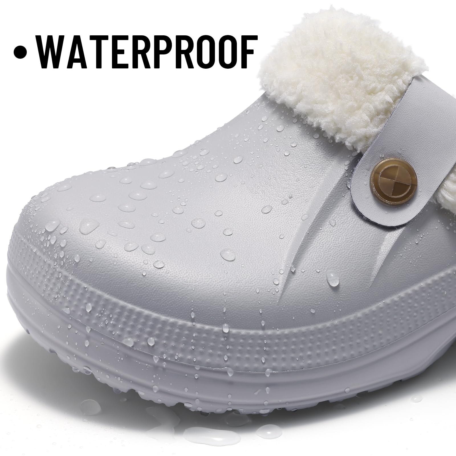 Fur Lined Clogs for Women & Men Fuzzy Slippers with Memory Foam