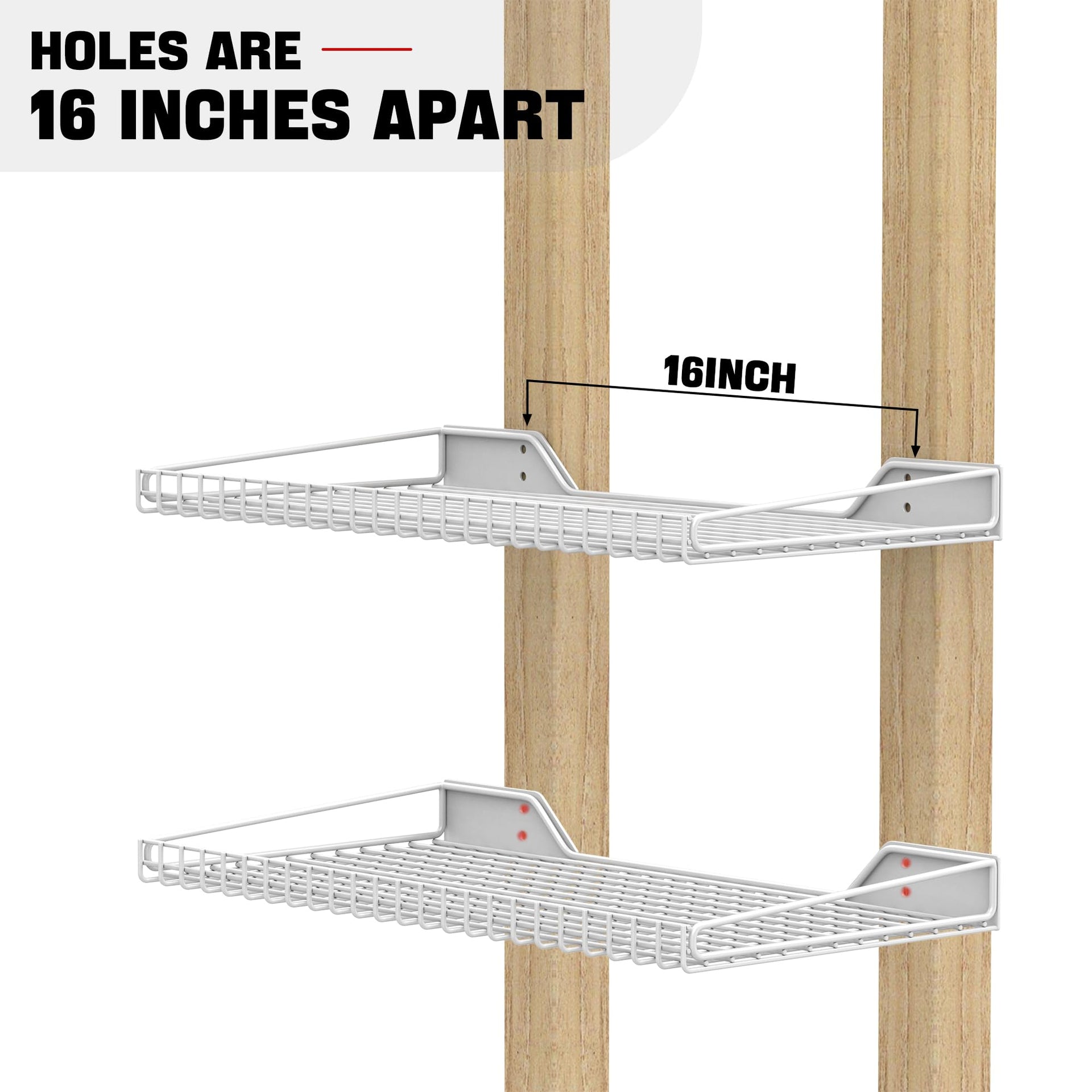 Wall Mounted Storage Shelf for Garage (4 Count)