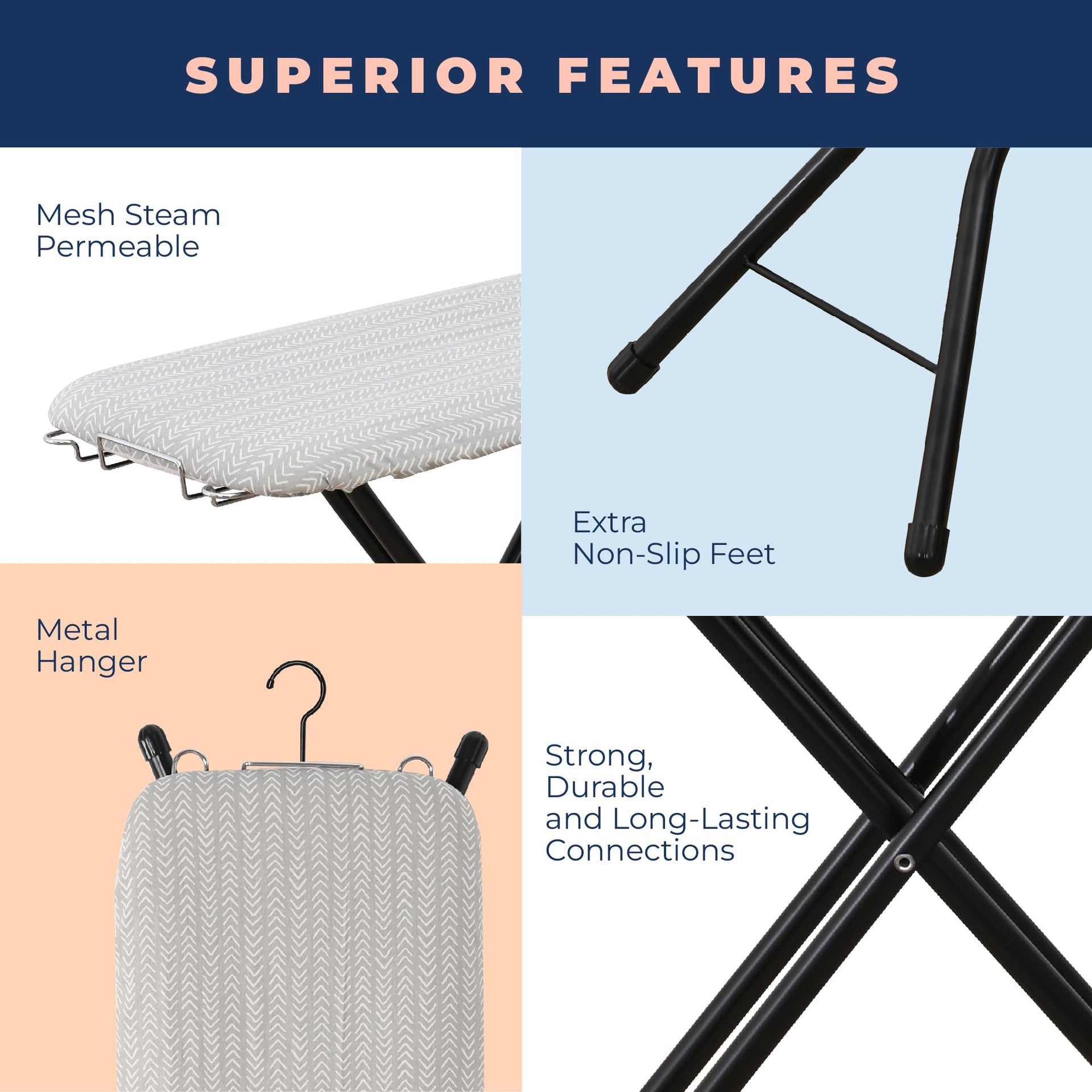 Ironing Board with Iron Rest