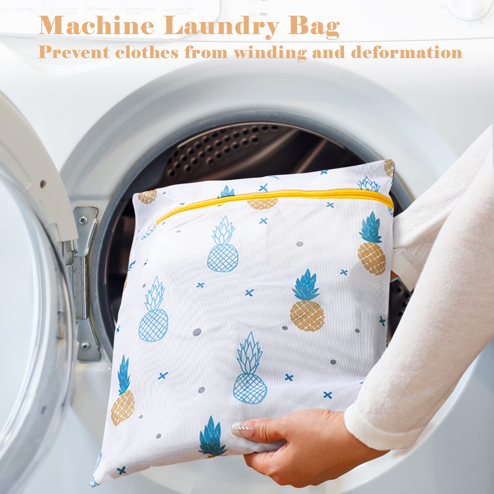 Mesh Zipper Laundry Bags Machine Wash (5 Count)