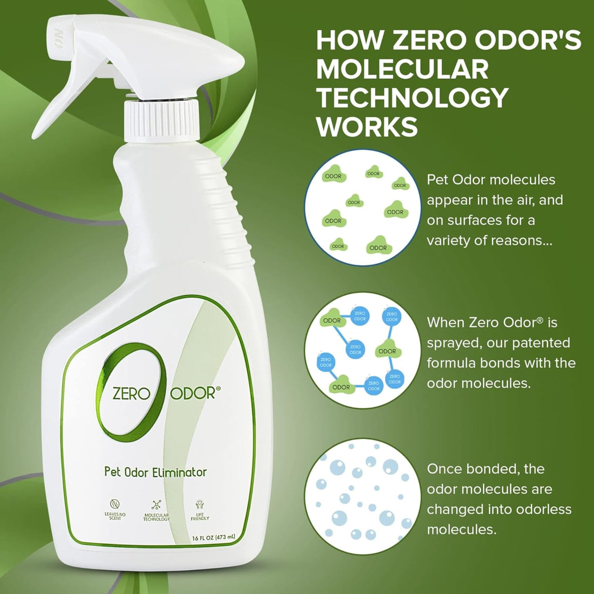 Pet Odor Eliminator Spray for Dog & Cat Urine (16 Fl Oz)