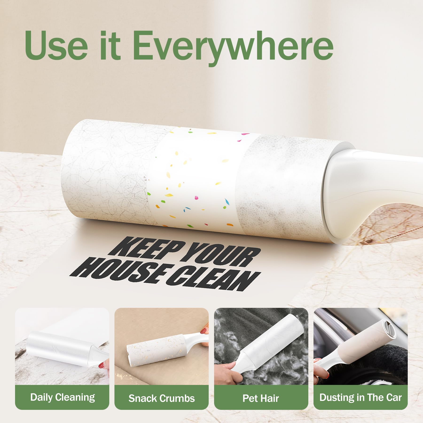 Mini Lint Roller 2 Pack for Pet Hair (2 Count)