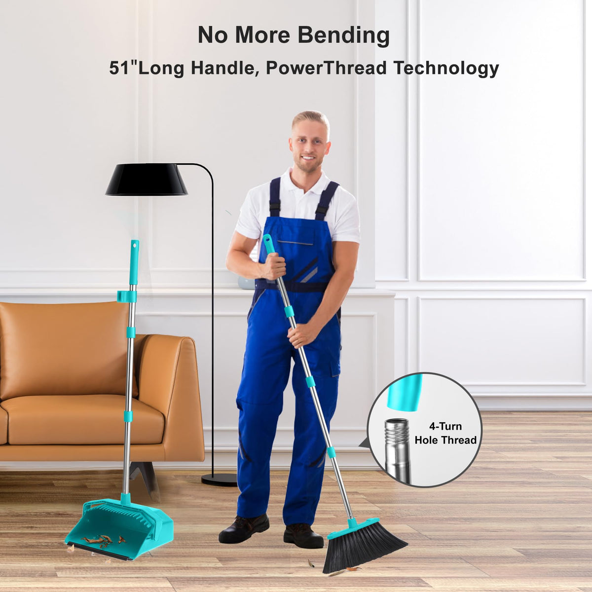 Broom and Dustpan Set for Home