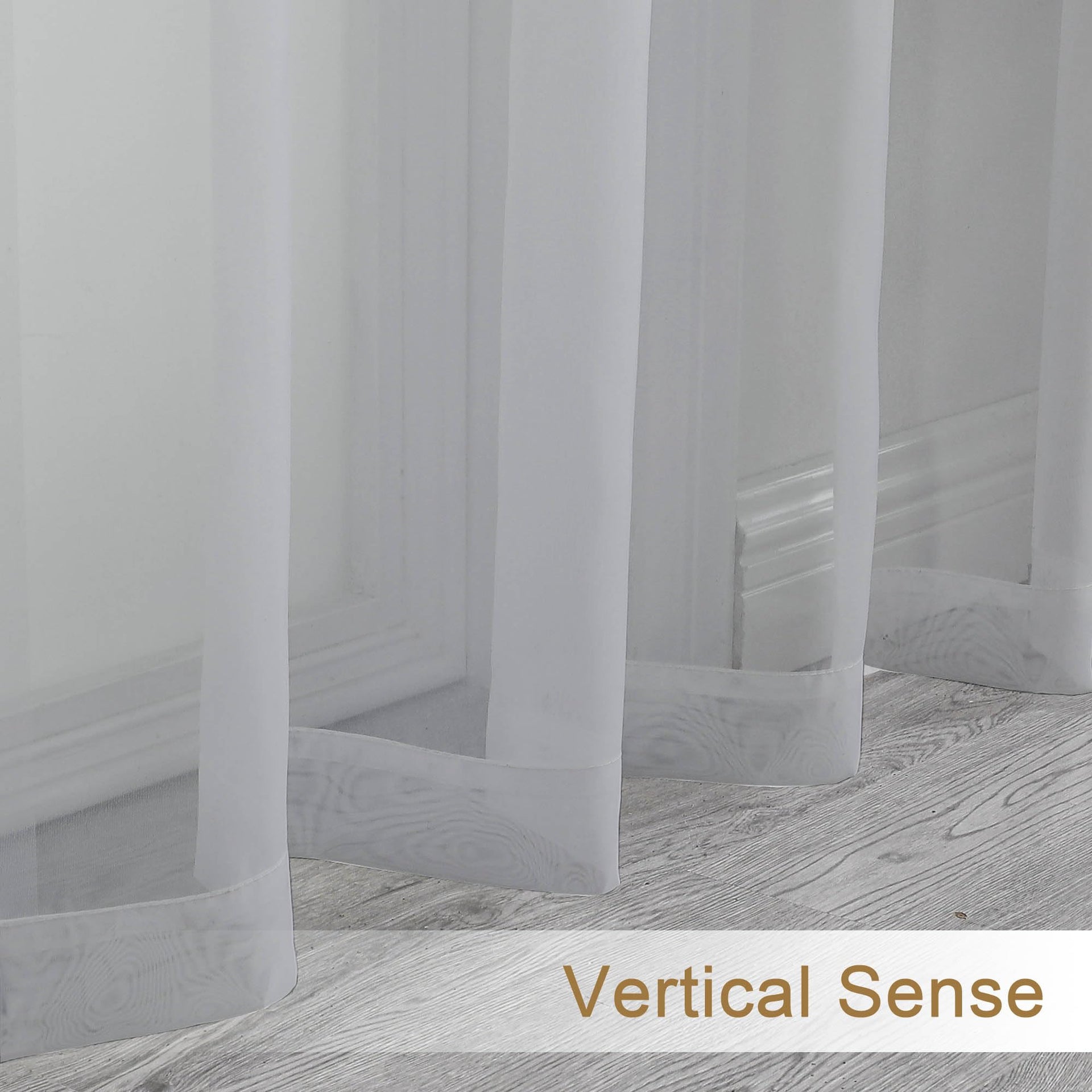 Light Grey Sheer Valance for Windows (2 Count)