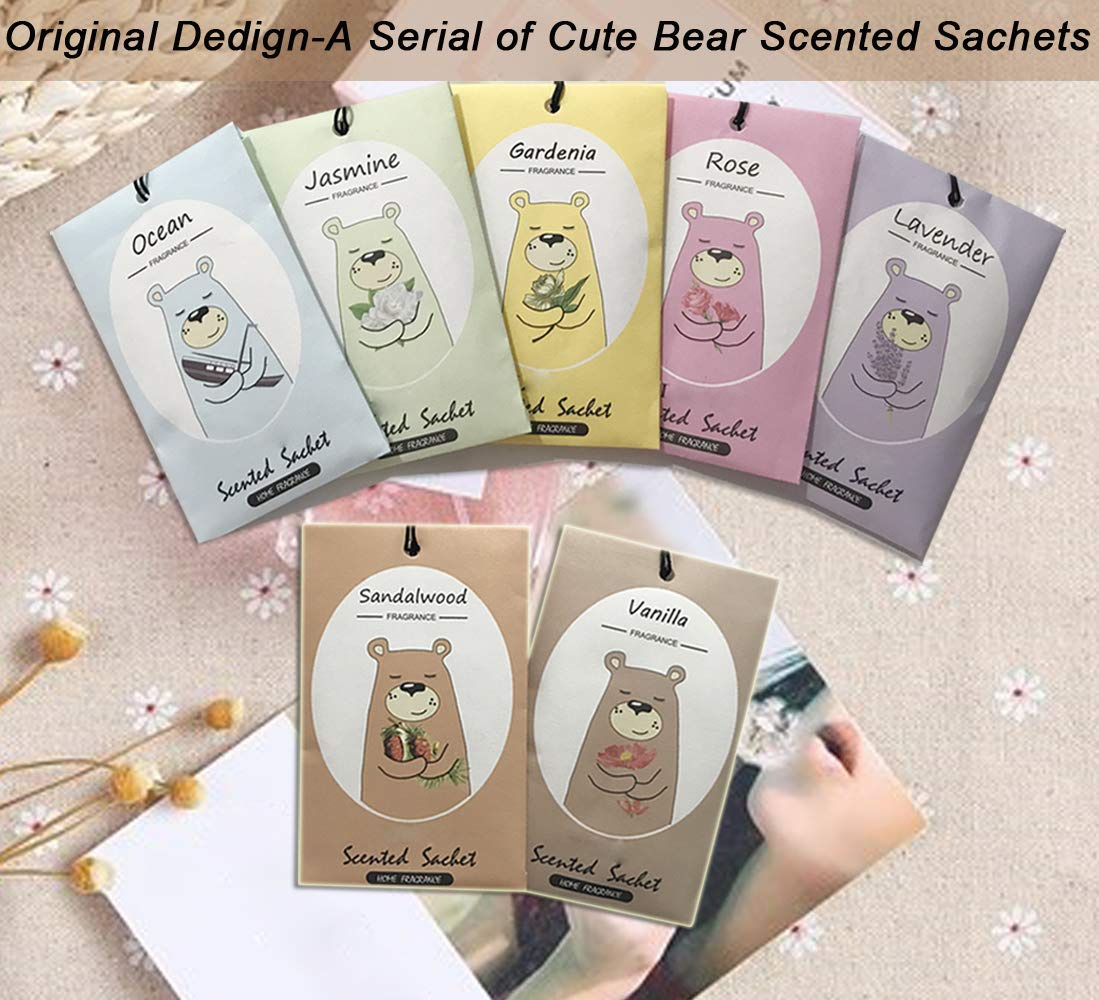14 Packs Vanilla Scented Sachets for Drawers and Closets Gift Box (14 Count)