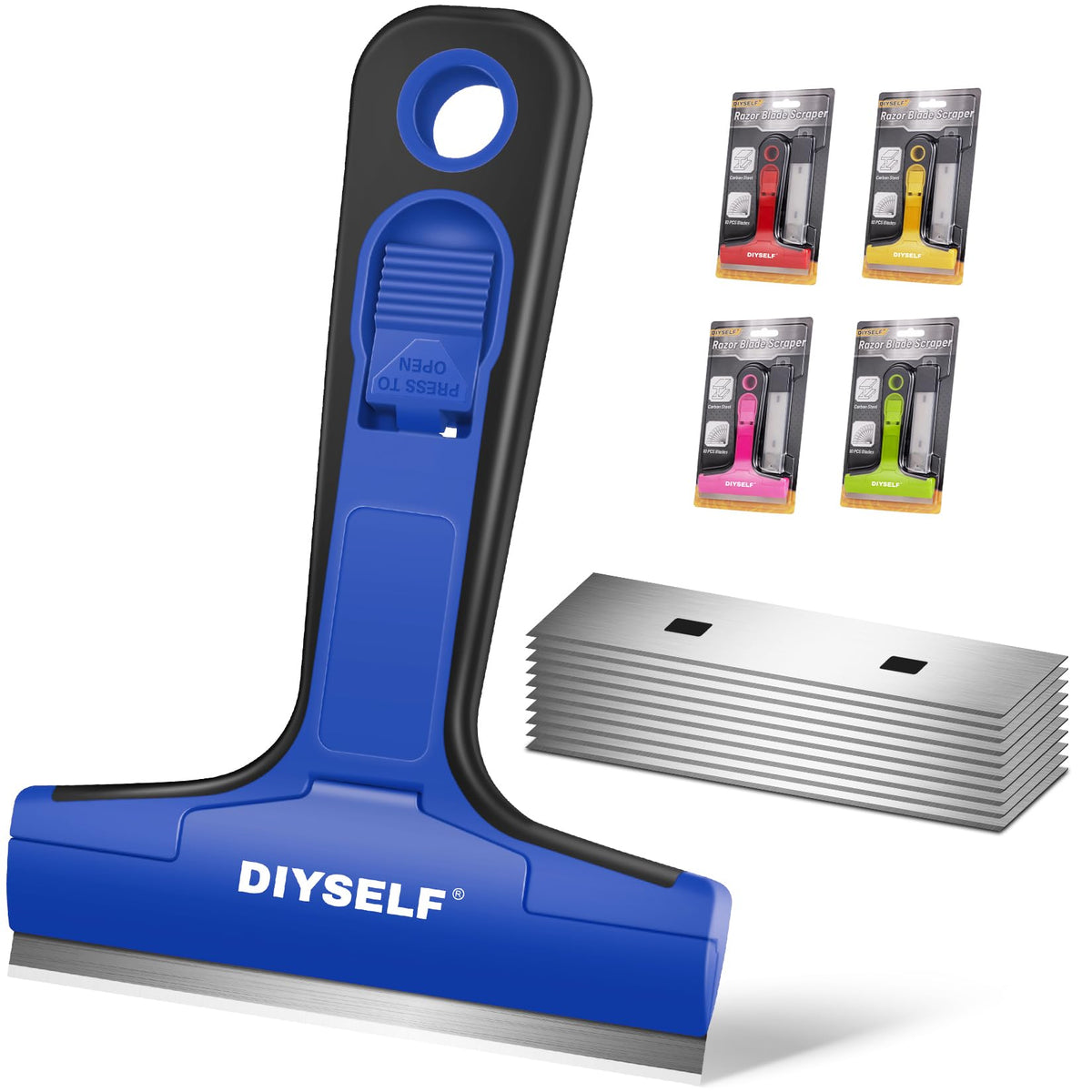 Razor Blade Scraper with 10 Extra 4" Blades