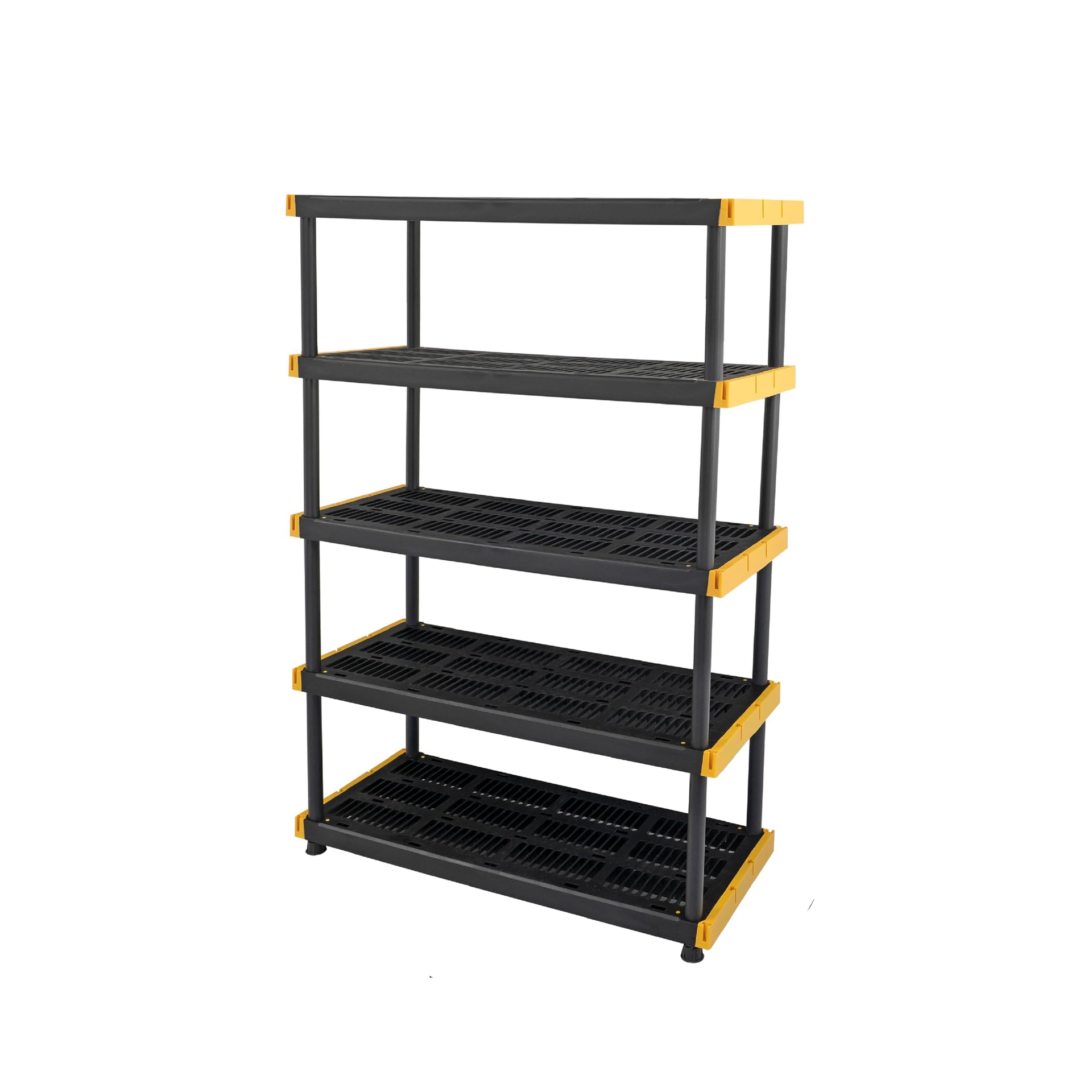 5 Tier Heavy Duty Plastic Storage Shelves for Garage Organization (5 Count)