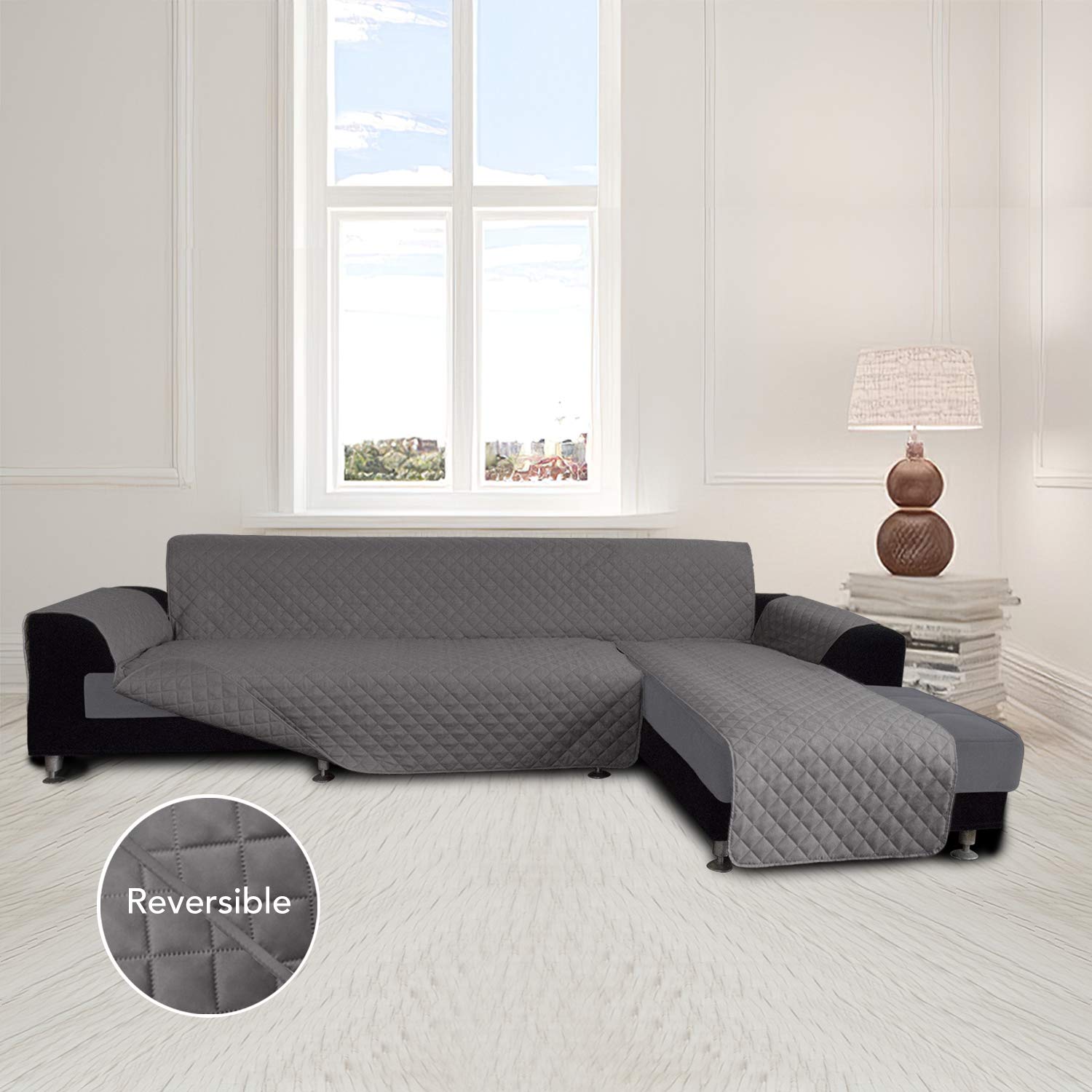 Reversible L Shape Sectional Couch Cover