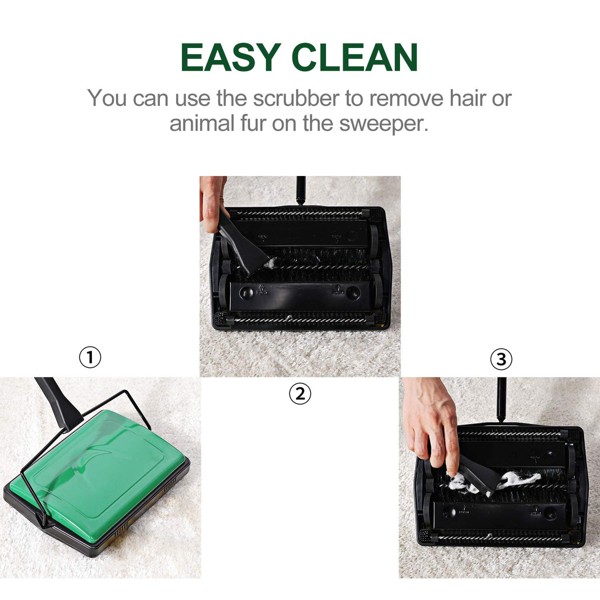 Carpet Sweeper Cleaner Manual Non