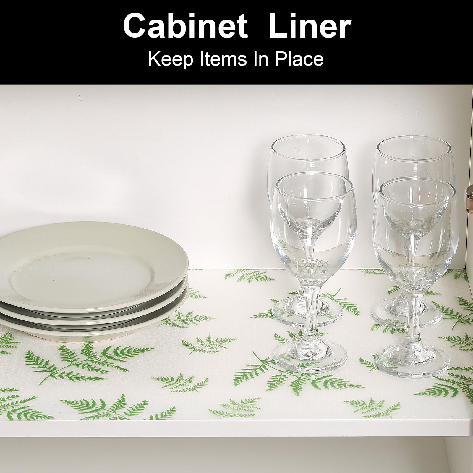 Fridge Liners Shelf Liner for Kitchen Cabinets Refrigerator Liners Waterproof & Oil (424.8 sq inches)