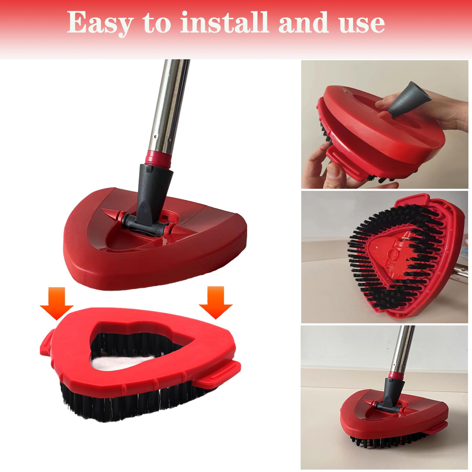 Spin Mop Replacement Handle and Mop Base Replacements for OCeda EasyWring 1 (6 Count)