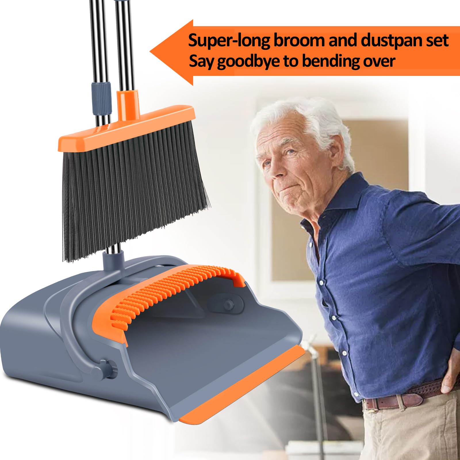 Upgrade Broom and Dustpan Set