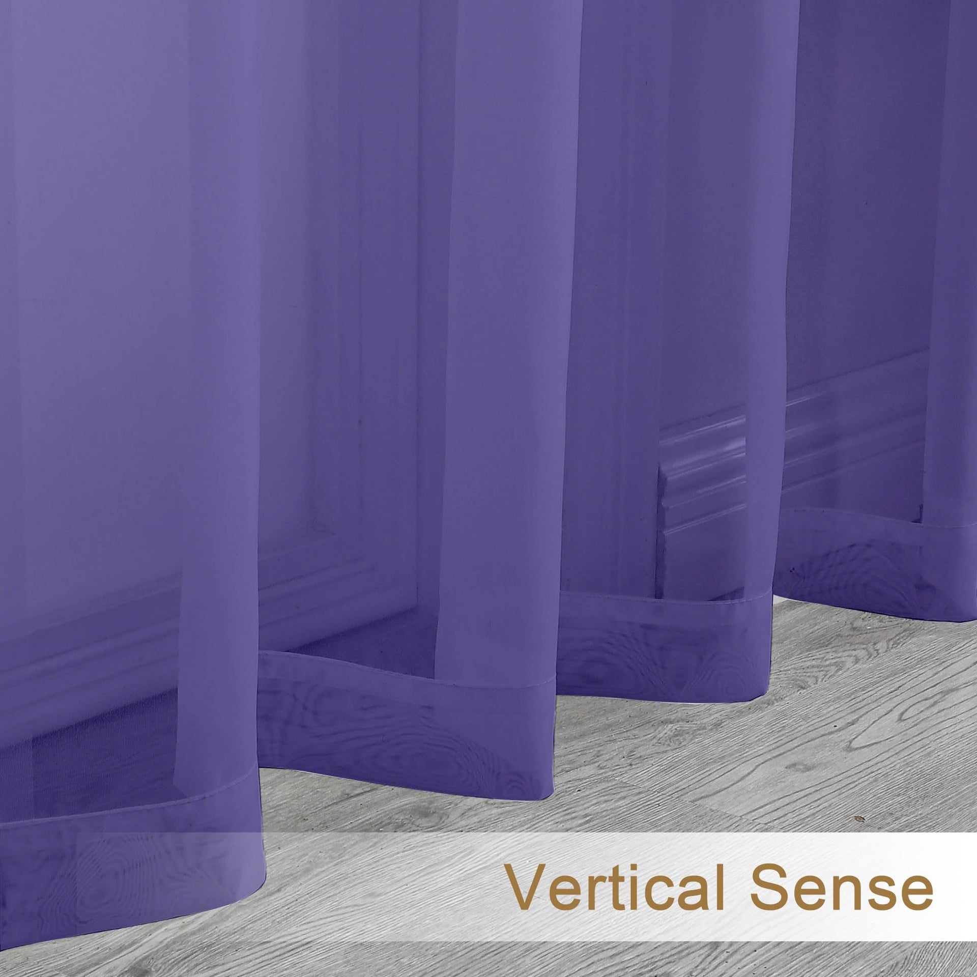 Purple Sheer Curtains 96 inches Long 2 Panels (2 Count)