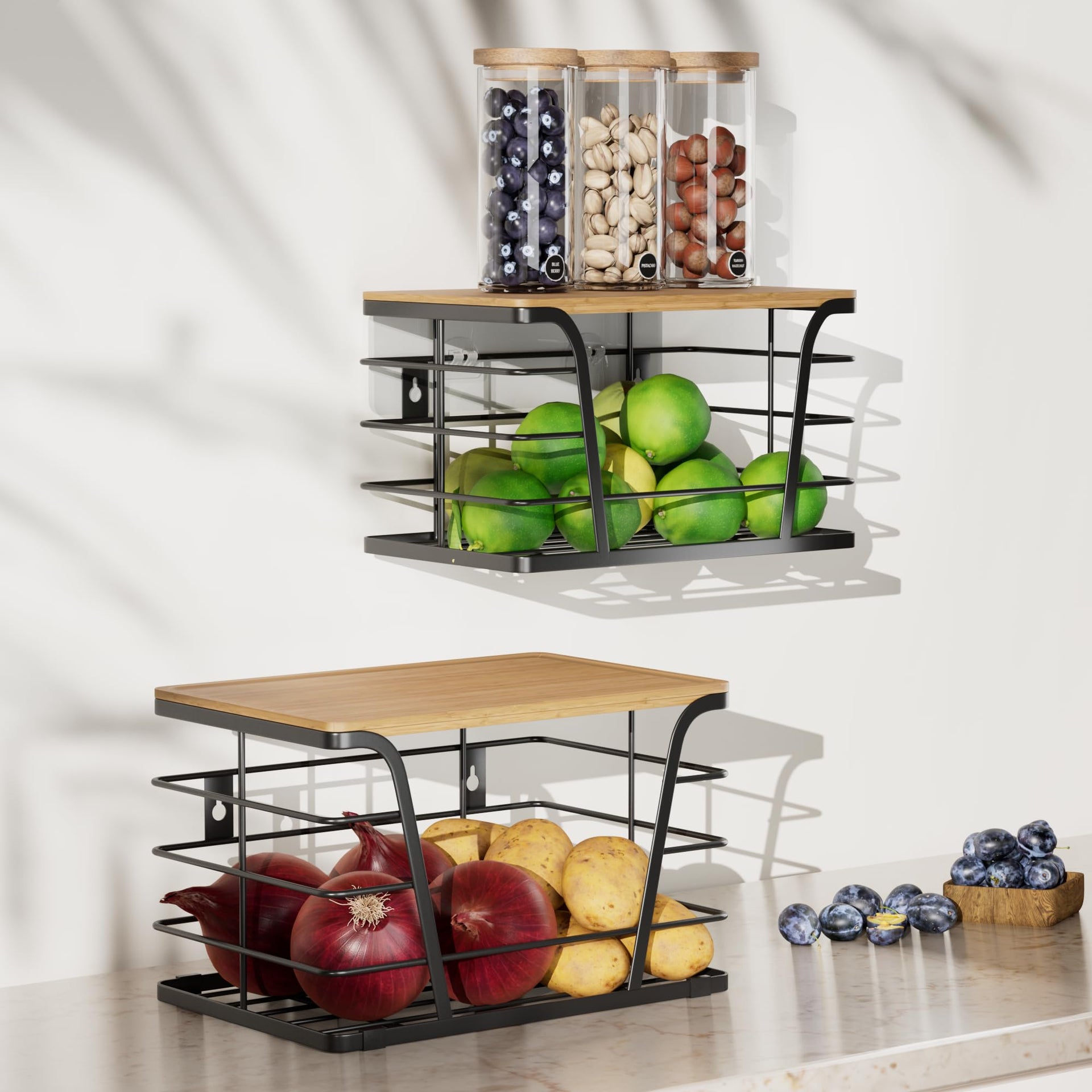 2 Pack Extra Large Pantry Storage Organizers