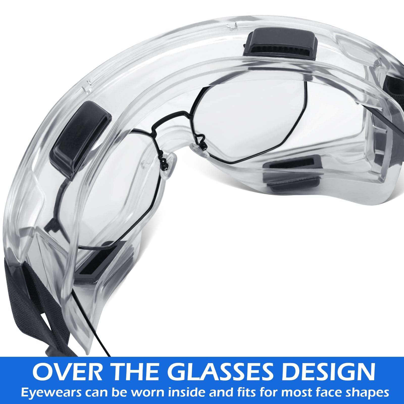 Safety Goggles ANSI Z87.1 Glasses (12 Count)